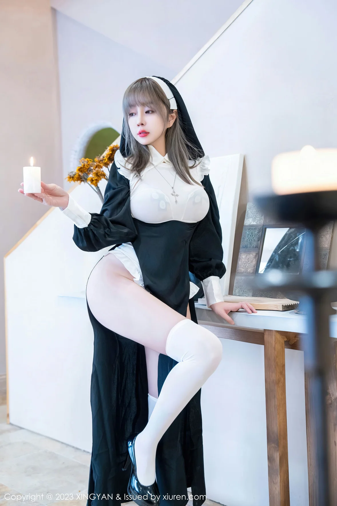 图片[6]-星颜社 Vol.187 王雨纯 性感黑色修女性感写真 [76P]-COS写真在线网
