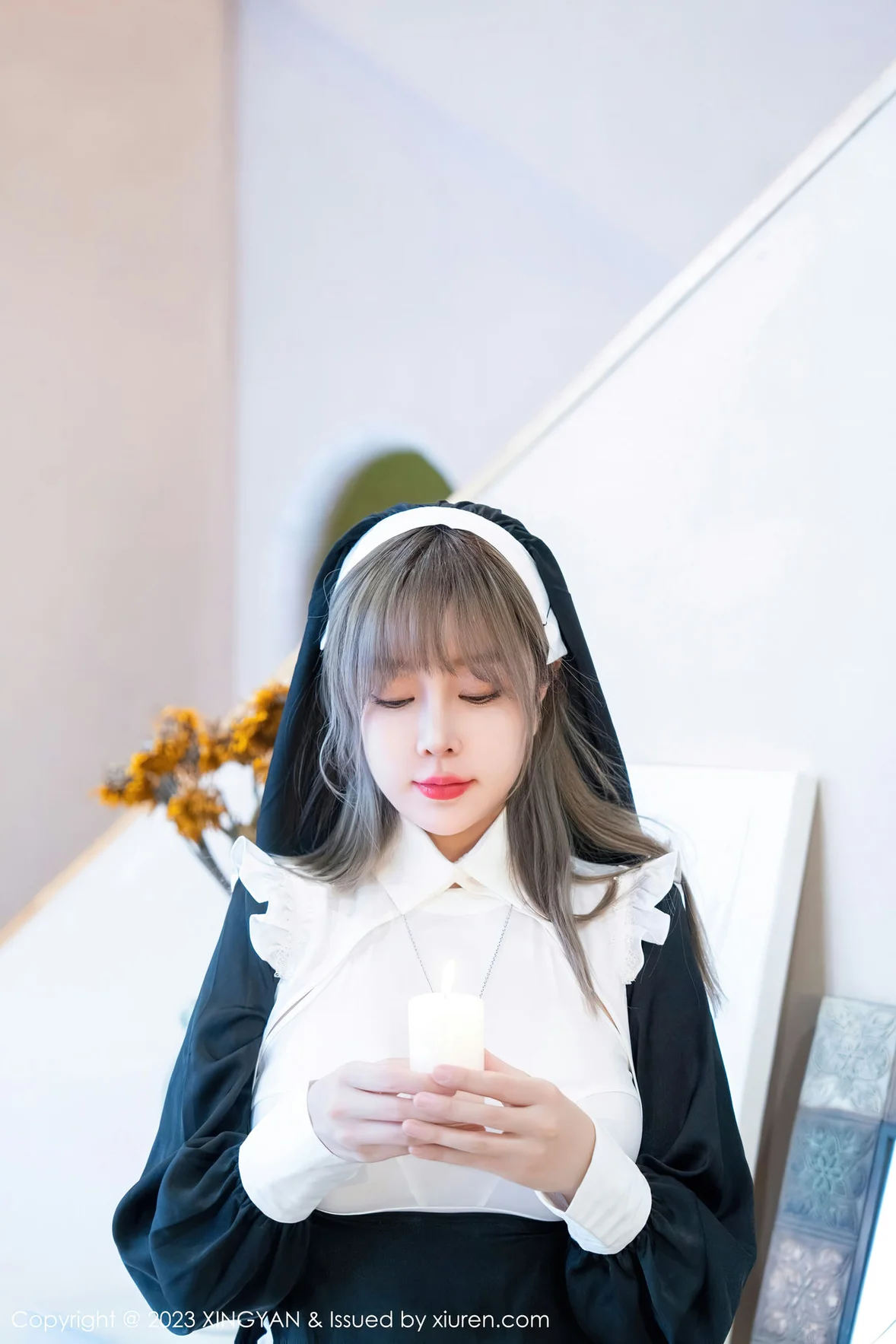 图片[2]-星颜社 Vol.187 王雨纯 性感黑色修女性感写真 [76P]-COS写真在线网