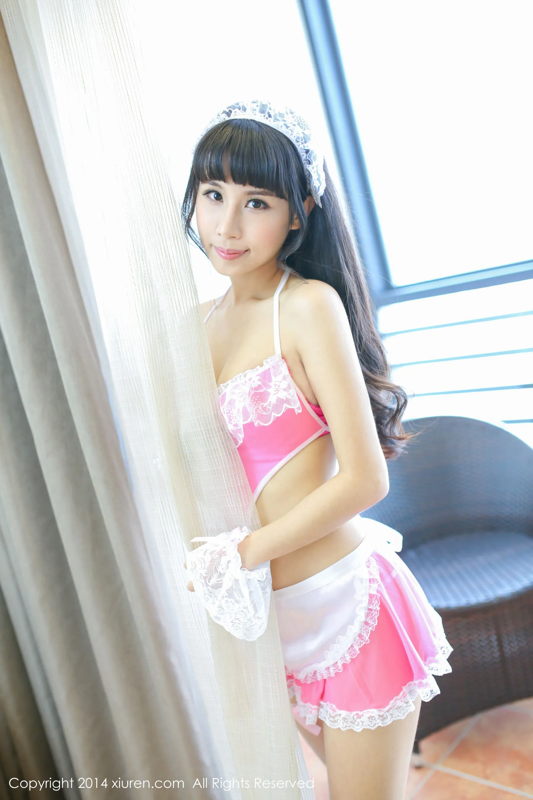 图片[2]-涵涵Blackangela《厨娘装+猫耳cosplay》 秀人网 No.132-COS写真在线网