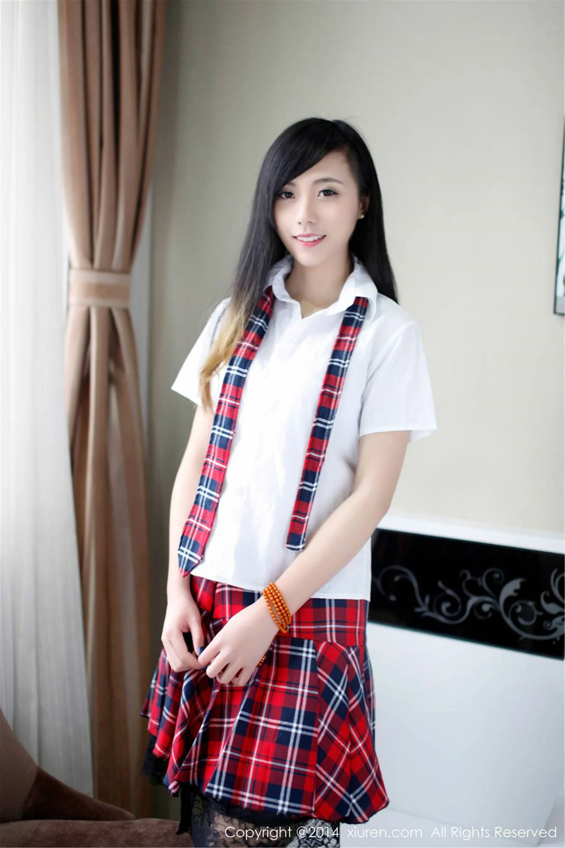 图片[3]-甜美新人模特：谢忱倬 秀人网 No.254-COS写真在线网