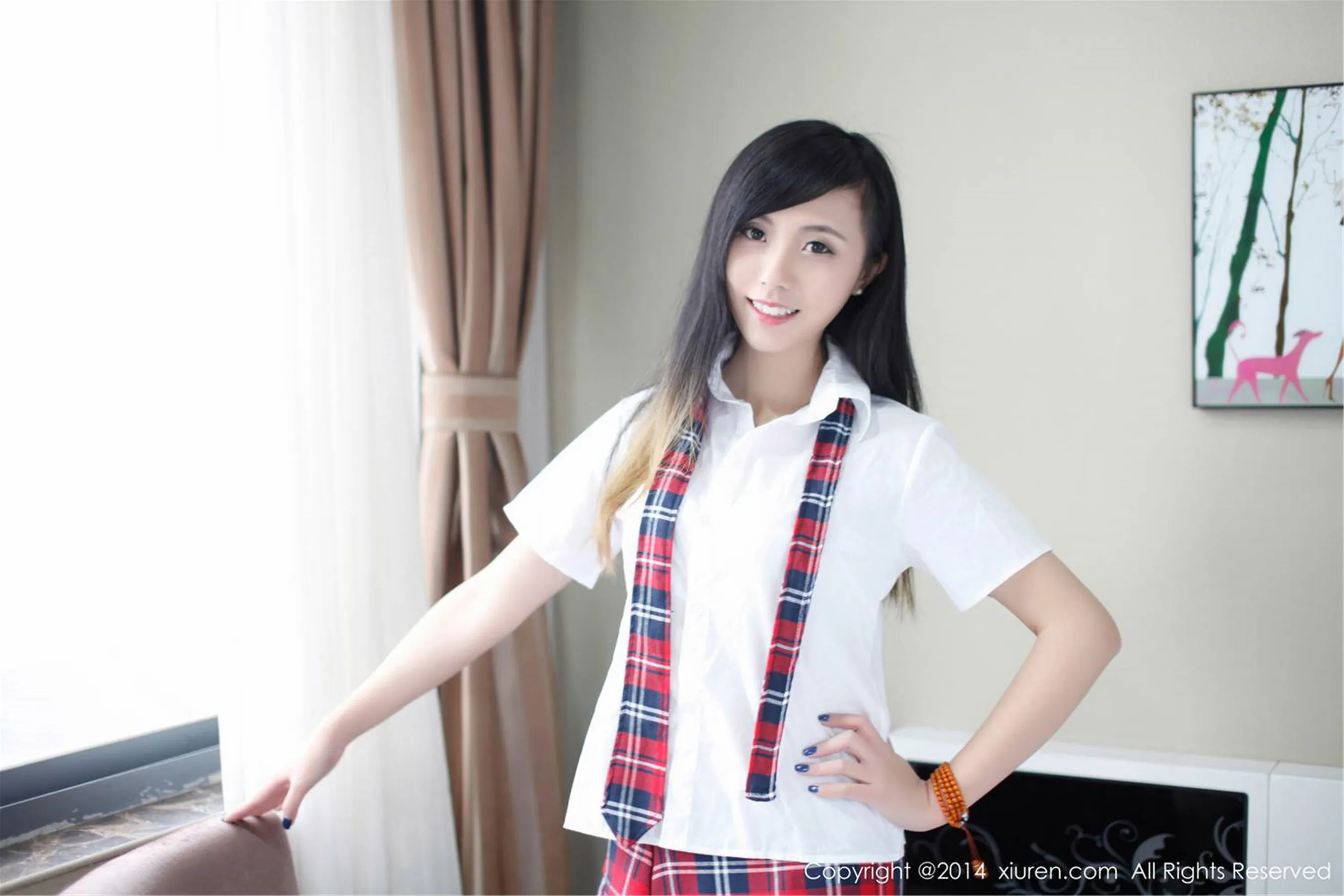 图片[2]-甜美新人模特：谢忱倬 秀人网 No.254-COS写真在线网