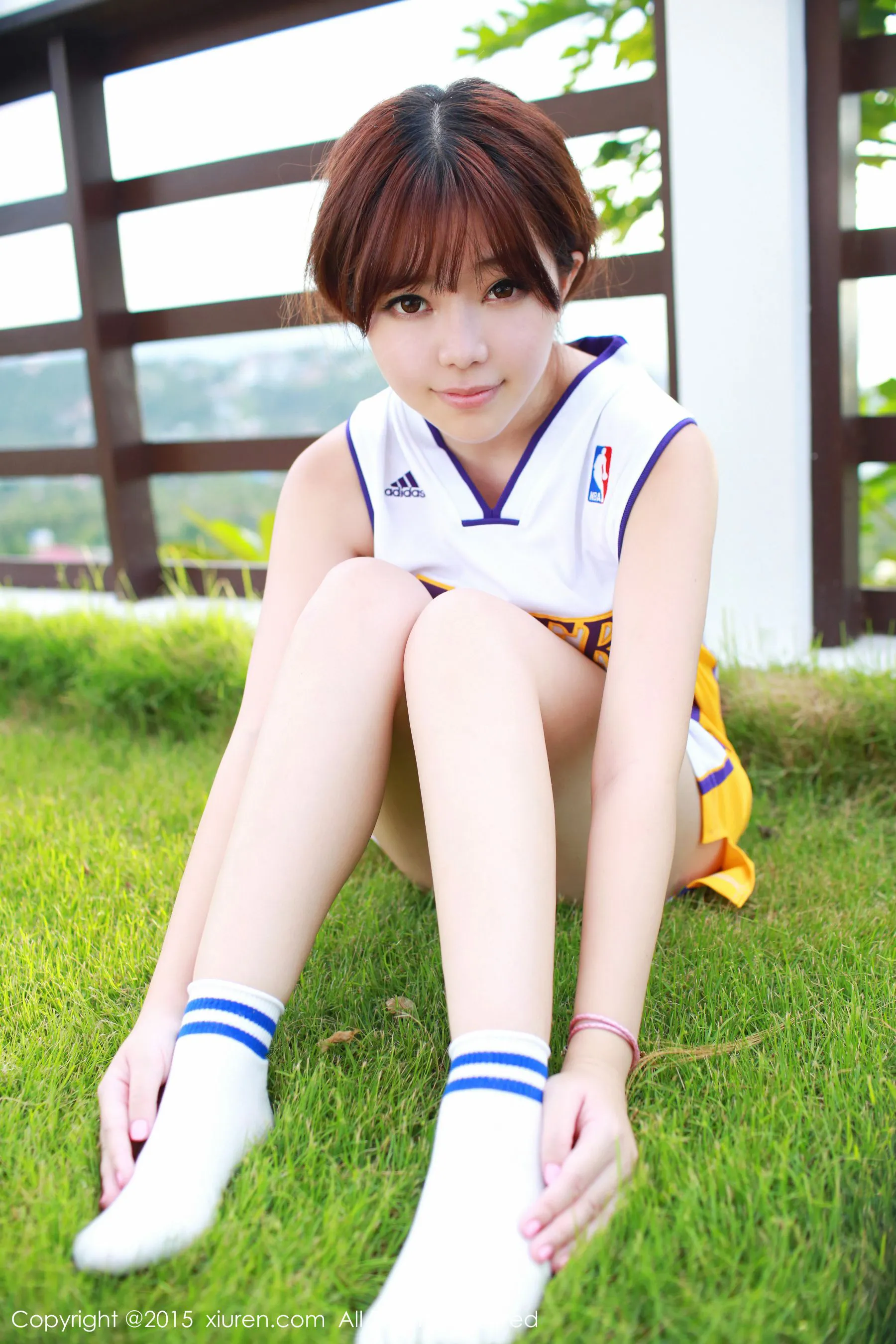 图片[6]-刘飞儿Faye《科比篮球服+布条内衣》 秀人网 No.452-COS写真在线网