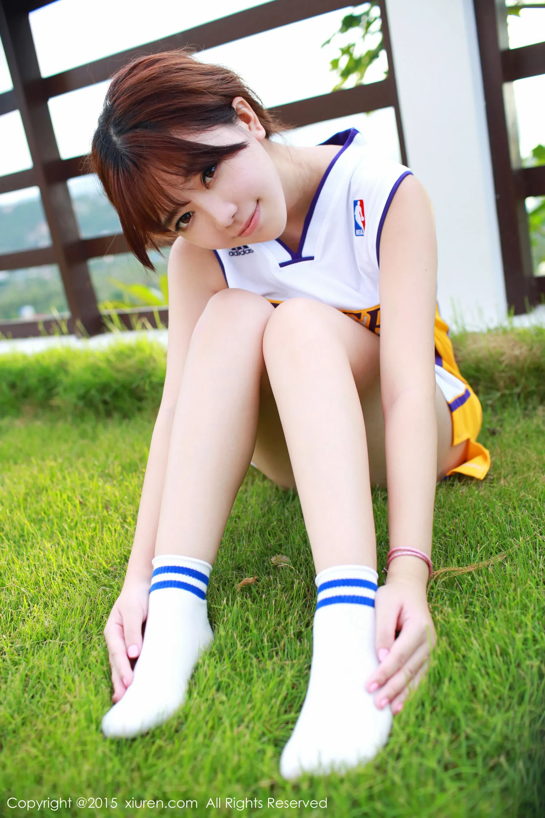 图片[5]-刘飞儿Faye《科比篮球服+布条内衣》 秀人网 No.452-COS写真在线网
