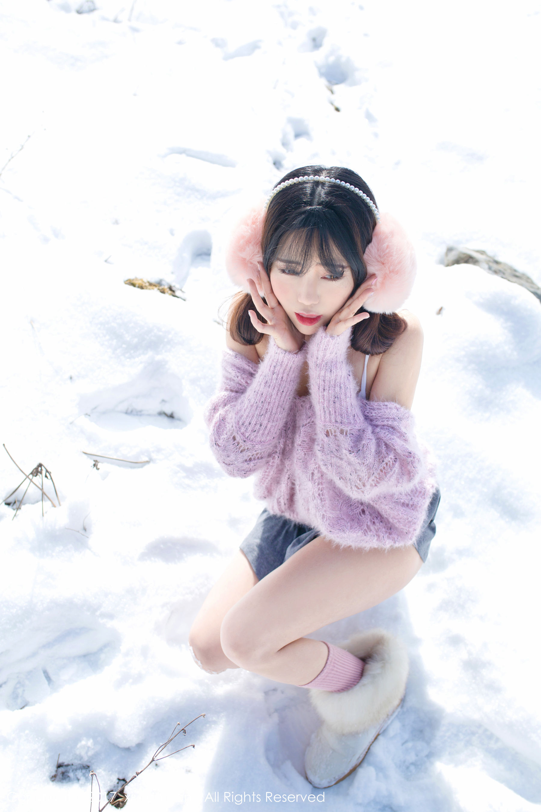 图片[3]-兜豆靓Youlina《冬天雪地人体摄影》 秀人网XIUREN No.720-COS写真在线网