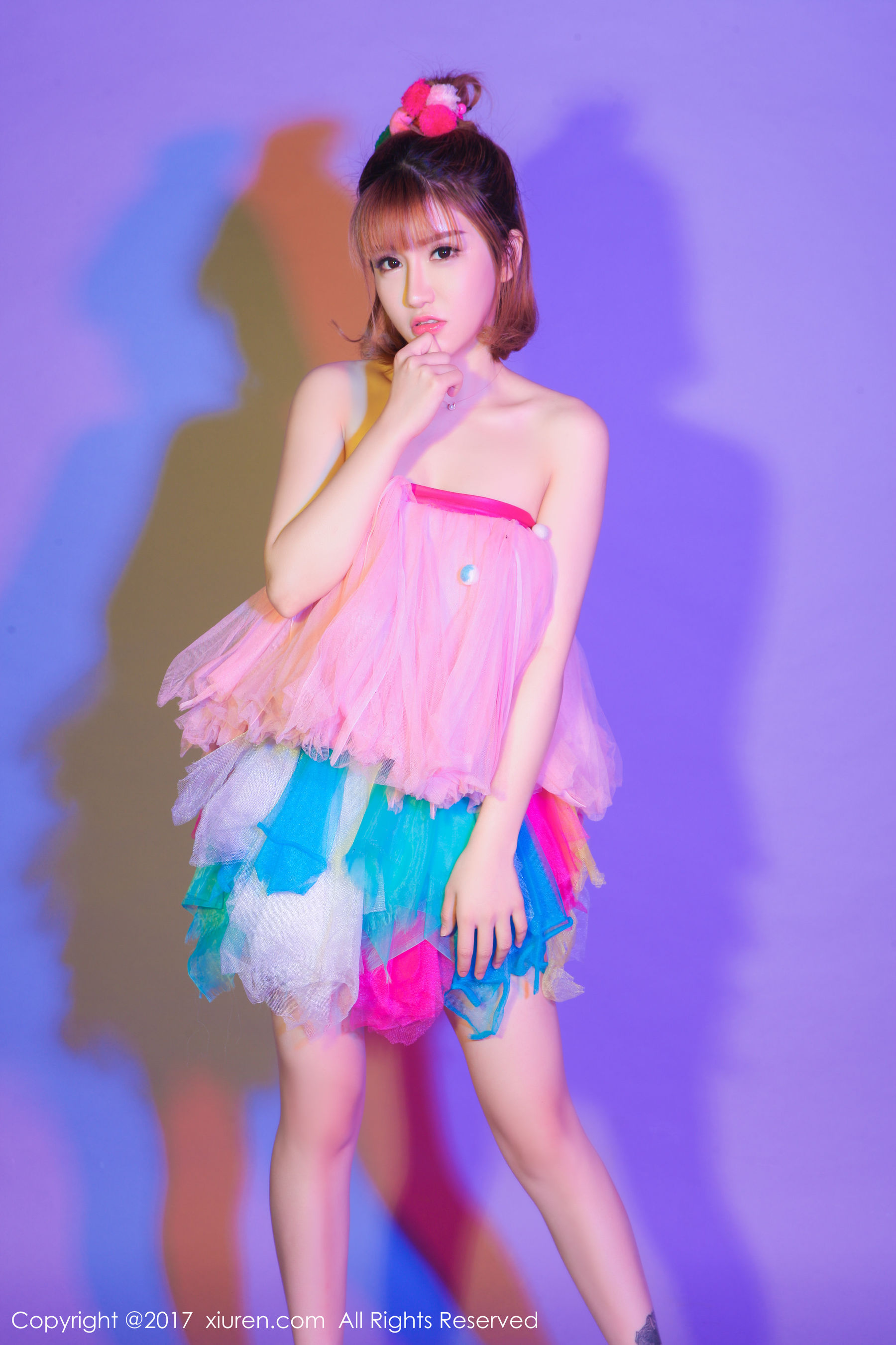 图片[2]-K8傲娇萌萌Vivian《COS超级索尼子+梦幻七彩裙子》 秀人网XIUREN No.722-COS写真在线网