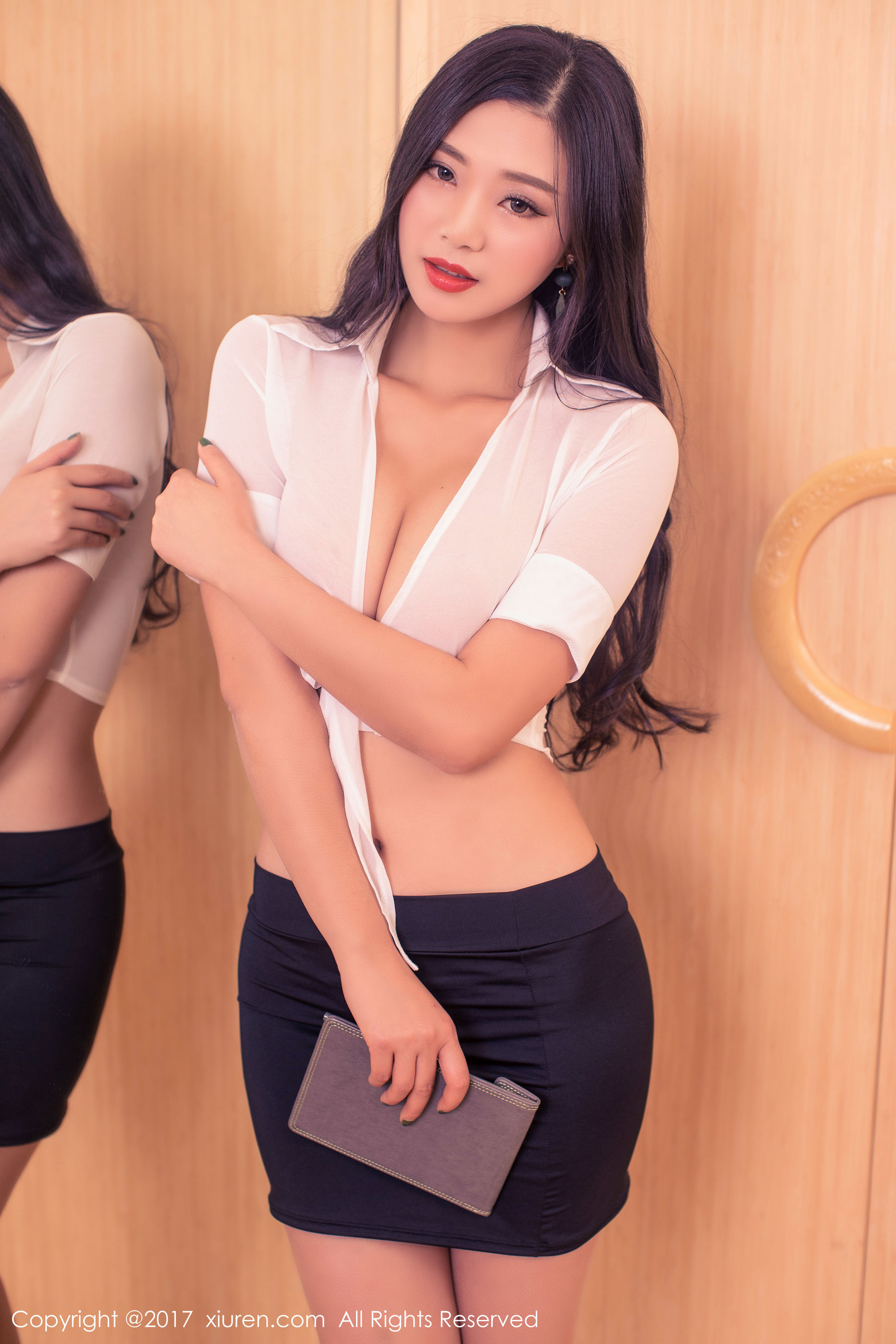 图片[3]-宋-KiKi《秘书制服和狂野绑带装》 秀人 NO.868-COS写真在线网