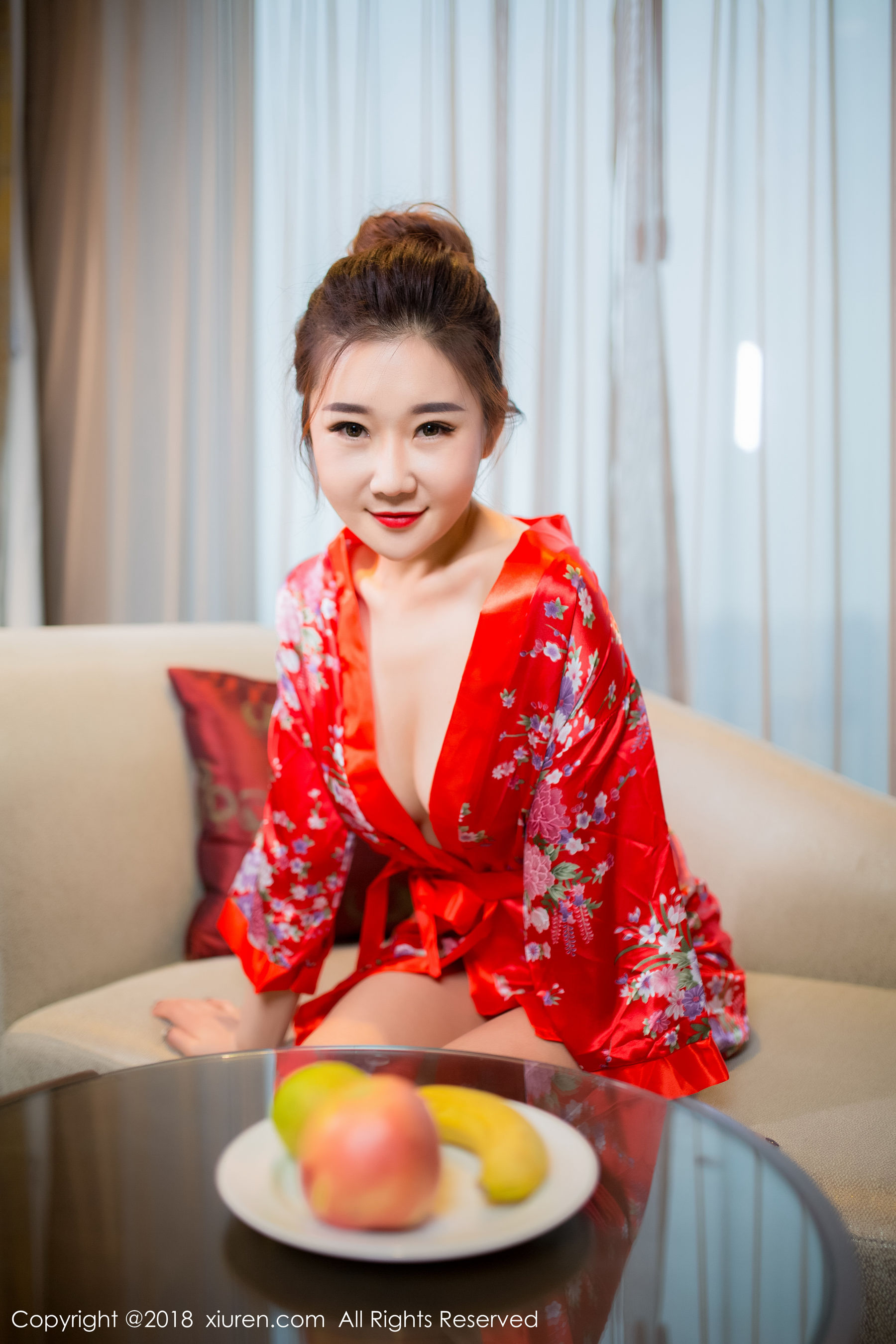 图片[3]-棉花糖candy《华丽和服+半透丝袜》 秀人 No.892-COS写真在线网