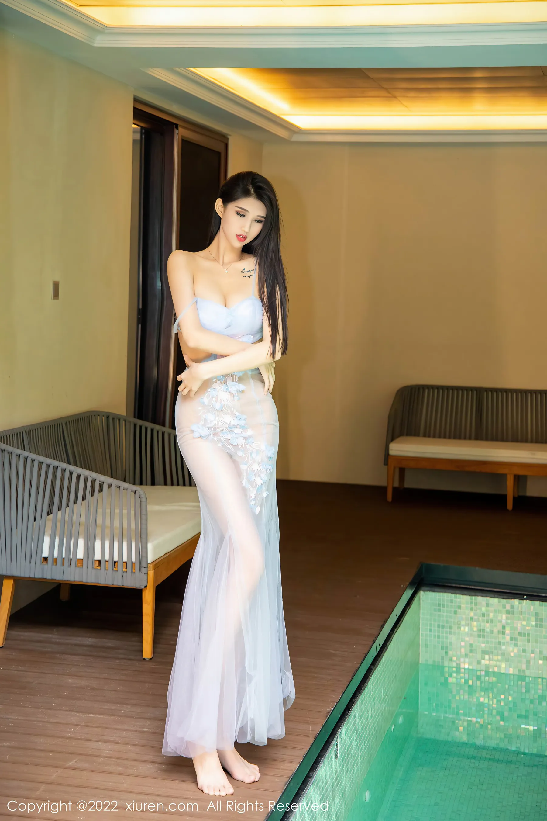 图片[6]-秀人网 No.4588 葛征 净高184cm 透纱长裙三亚旅拍-COS写真在线网