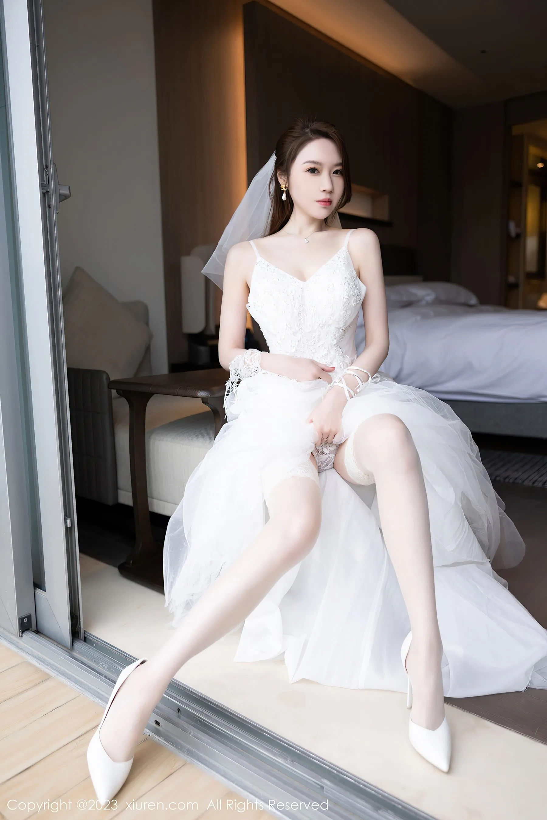 图片[2]-秀人网 No.6120 梦心玥 婚纱服-COS写真在线网