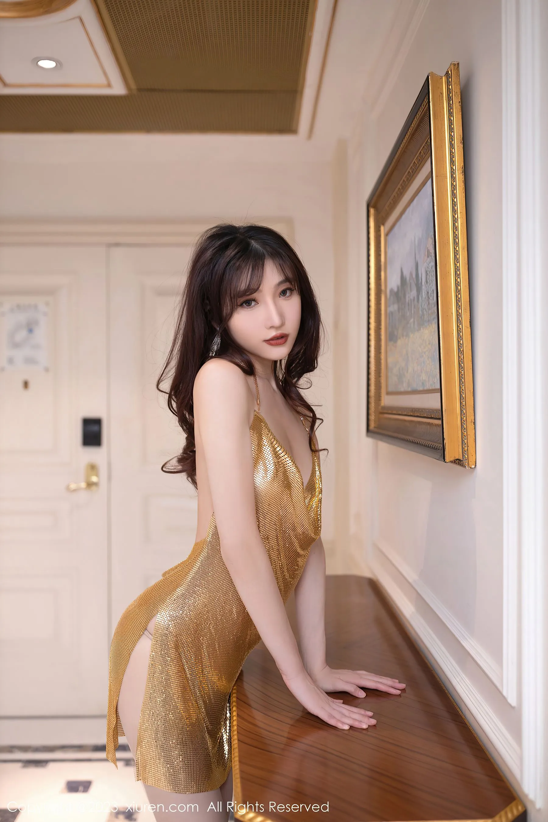 图片[2]-秀人网 No.6390 陆萱萱 丝袜美腿-COS写真在线网
