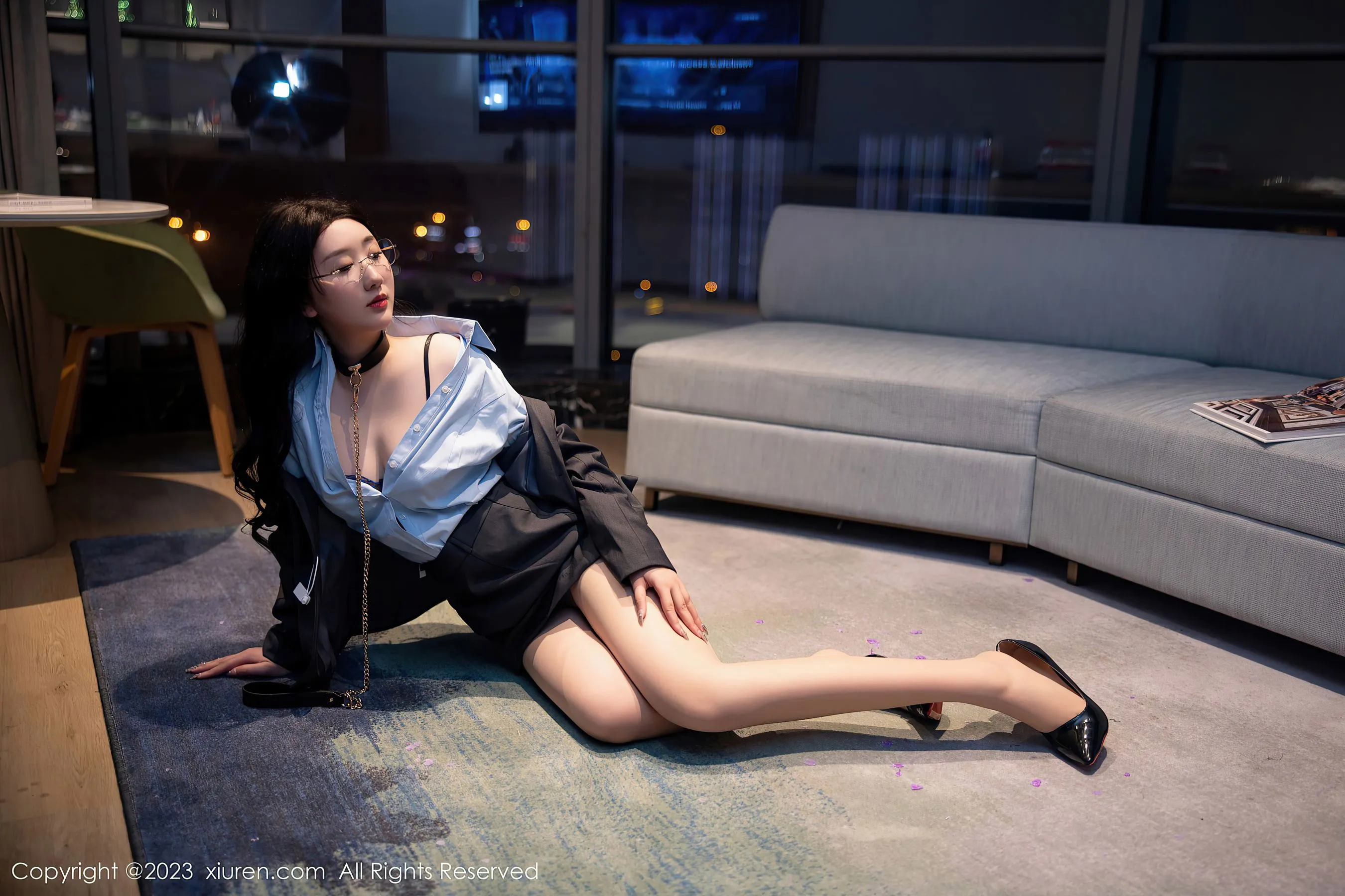 图片[6]-秀人网 No.6607 江真真 丝袜制服-COS写真在线网