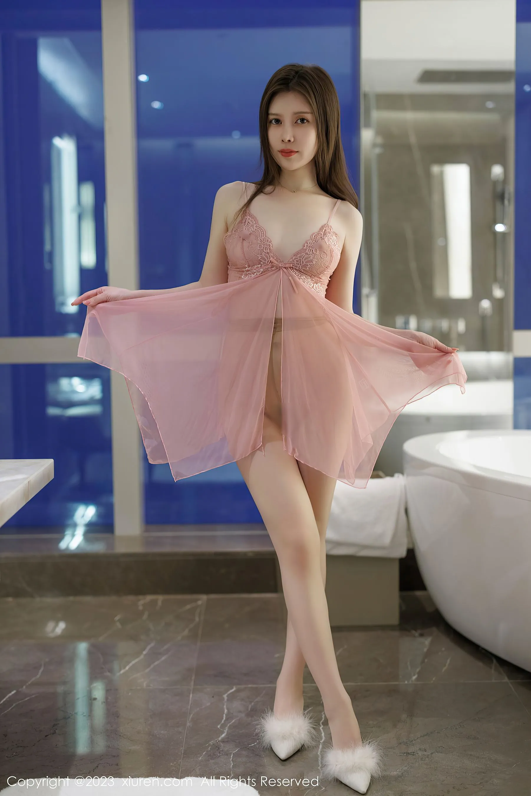 图片[5]-秀人网 No.6687 吴雪瑶 睡裙美腿-COS写真在线网