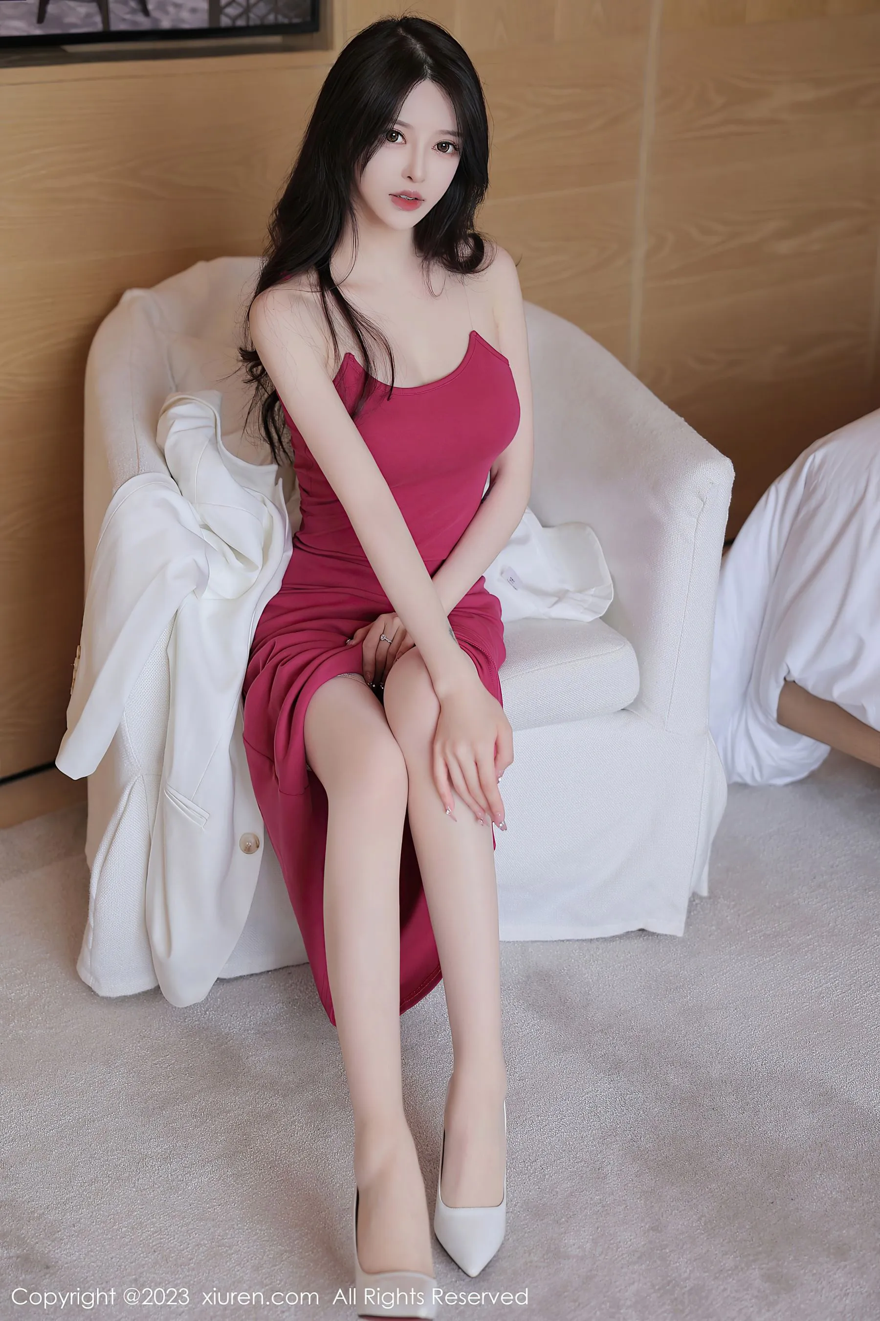 图片[3]-秀人网 No.6778 玉兔miki 吊带裙美腿-COS写真在线网