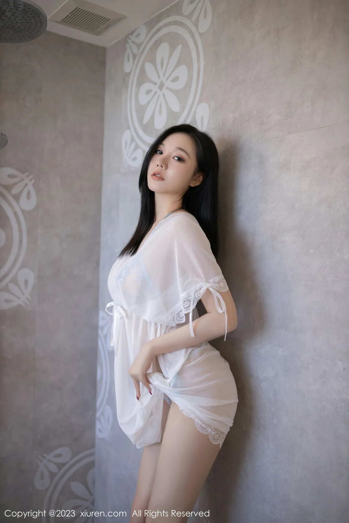 图片[4]-XiuRen 秀人 No.6827 安然anran 蕾丝内衣浴室场景十二月旅拍 [80P]-COS写真在线网