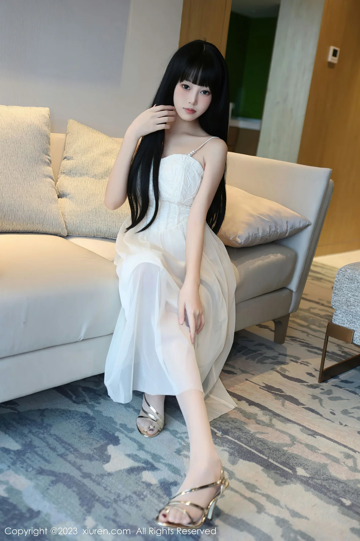 图片[4]-XiuRen 秀人 No.6828 早川京子 连衣长裙性感写真 [80P]-COS写真在线网