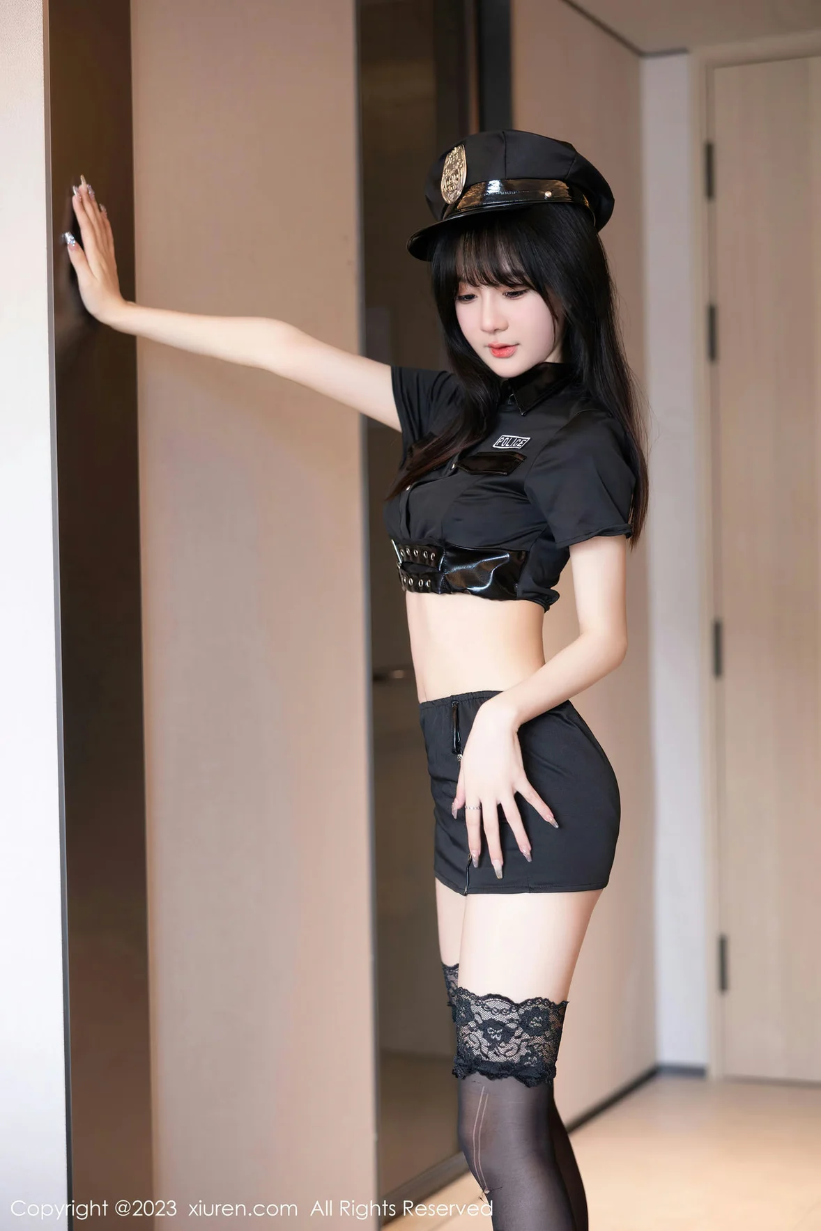 图片[3]-XiuRen 秀人 No.6851 幼幼 黑丝爆乳警花制服 [87P]-COS写真在线网