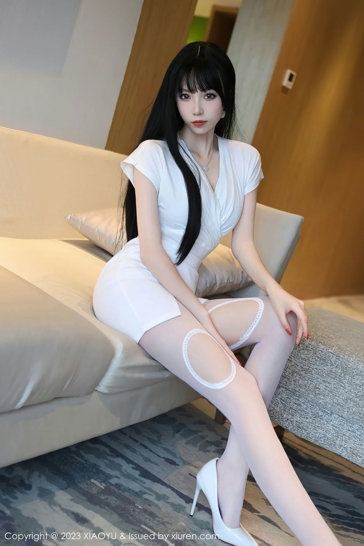 图片[6]-XiuRen 秀人 No.6897 江七七 墨绿色蕾丝内衣性感写真 [81P]-COS写真在线网
