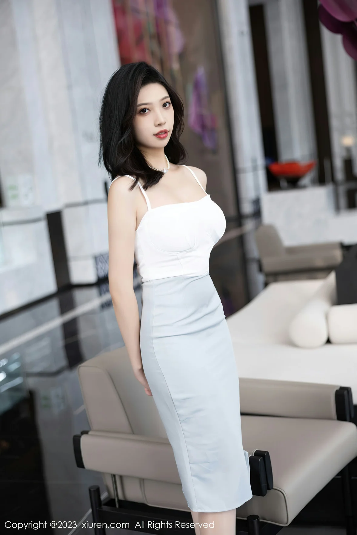 图片[2]-XiuRen 秀人 No.6898 郑颖姗Bev 白色蕾丝内衣性感写真 [83P]-COS写真在线网