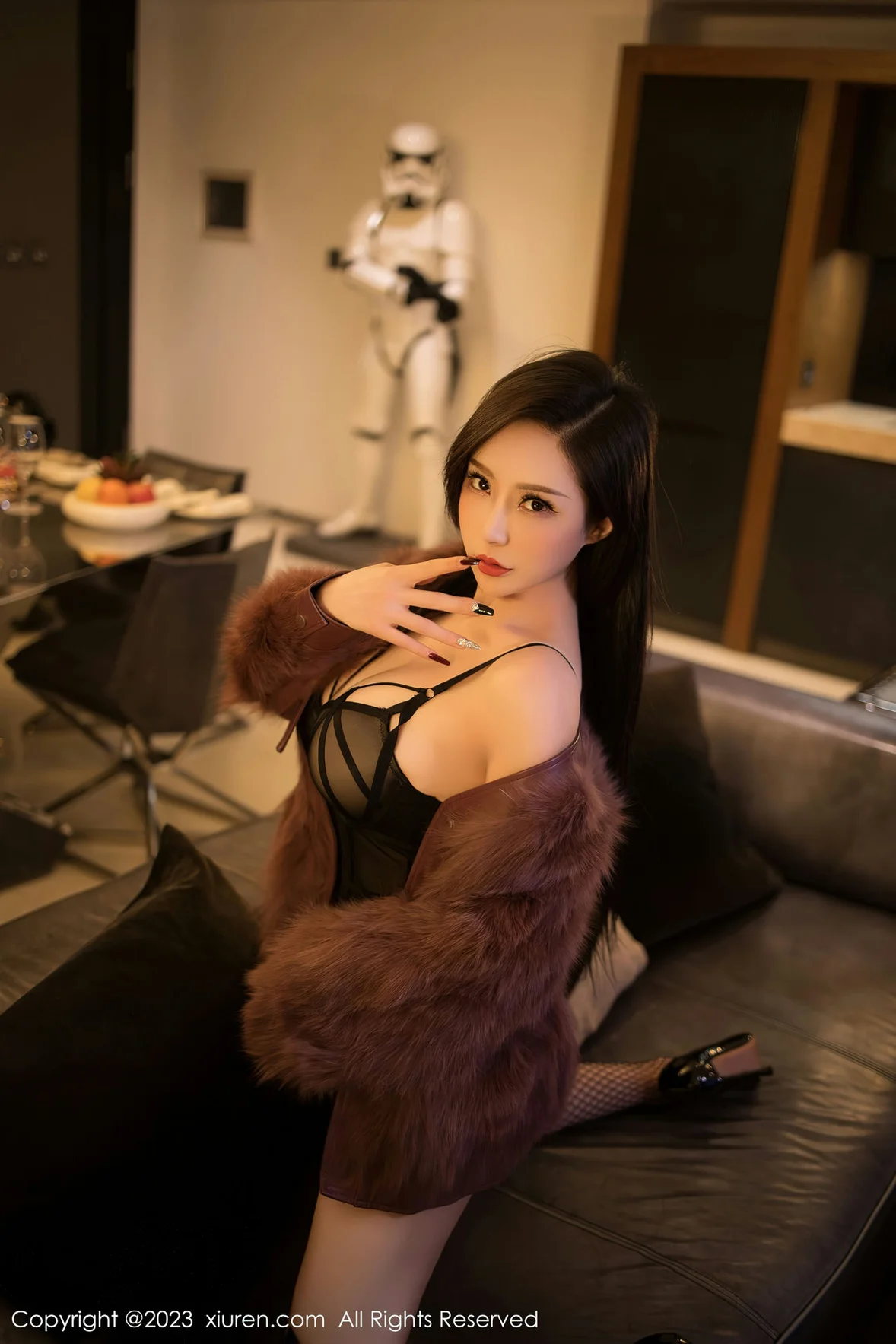 图片[6]-XiuRen 秀人 No.6908 大琪琪Emily 黑色情趣内衣 [83P]-COS写真在线网