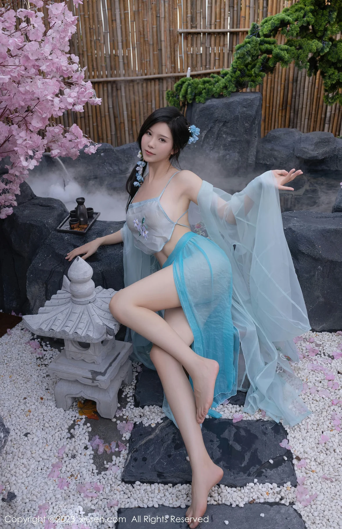 图片[4]-XiuRen 秀人 No.6991 利世 浅蓝色古装 [75P]-COS写真在线网