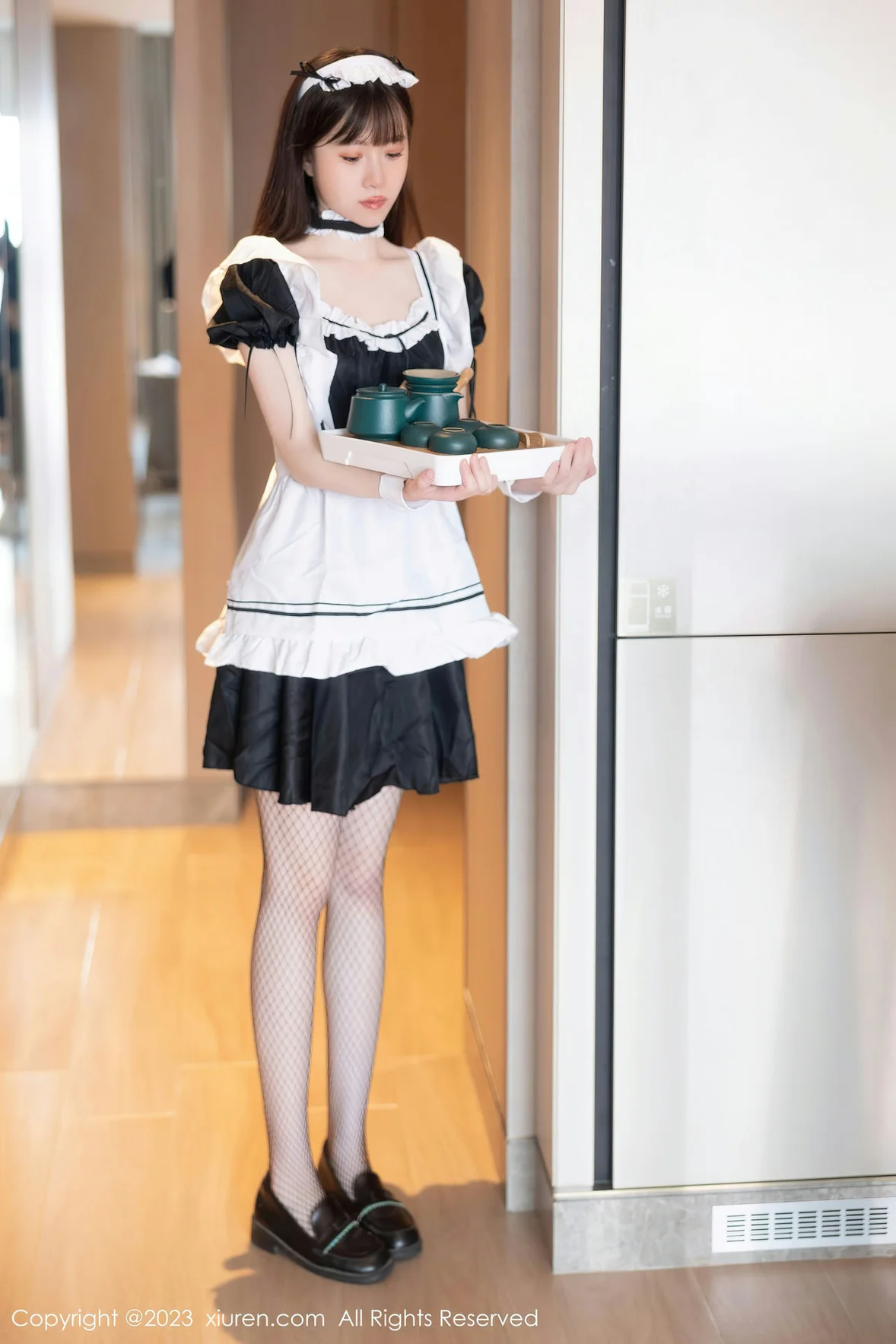 图片[3]-XiuRen 秀人 No.7034 林悠悠 黑色女仆性感写真 [85P]-COS写真在线网