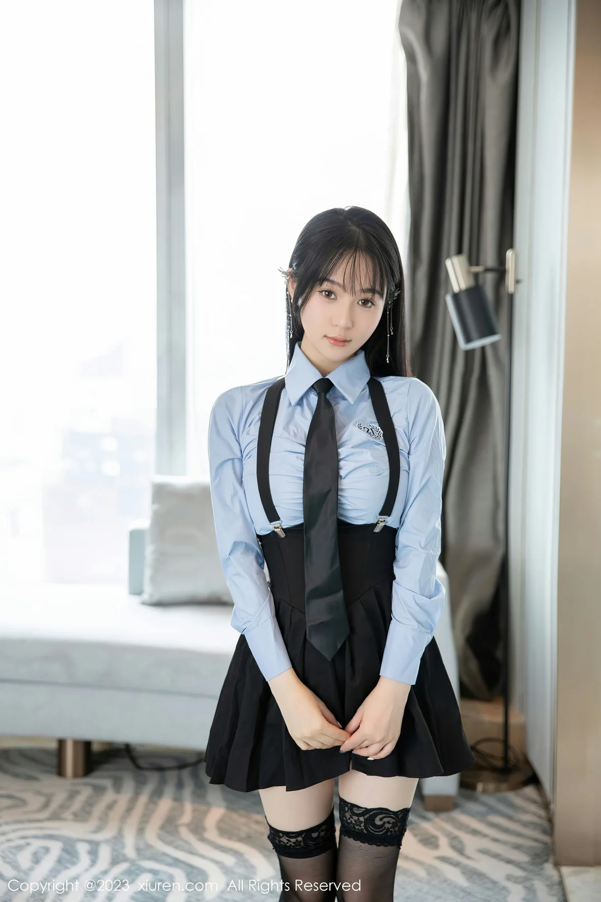 图片[2]-XiuRen 秀人 No.7140 柚琪Rich 性感学妹装扮 [77P]-COS写真在线网