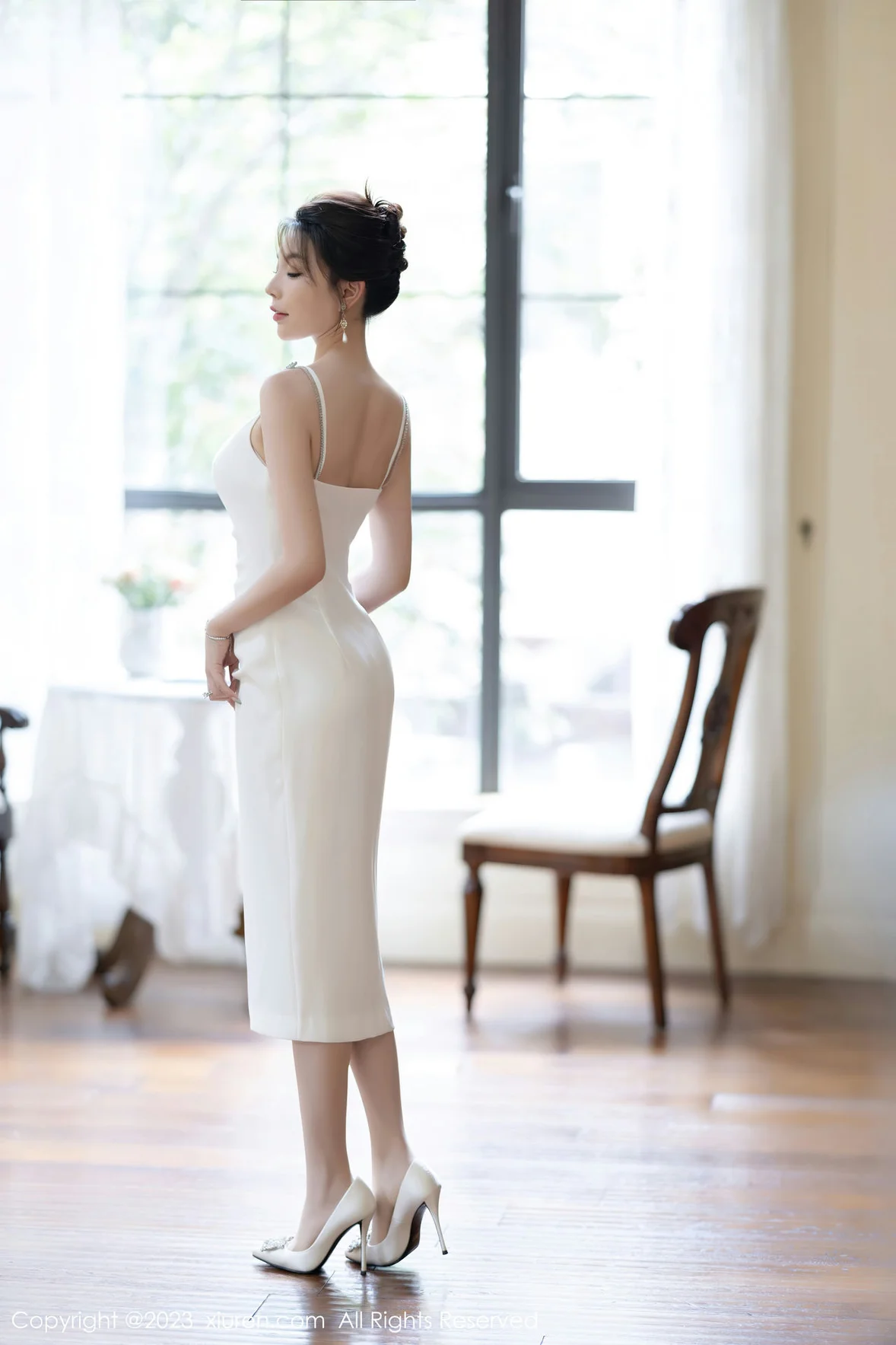 图片[3]-XiuRen 秀人 No.7155 徐莉芝Booty 白色蕾丝性感写真 [91P]-COS写真在线网