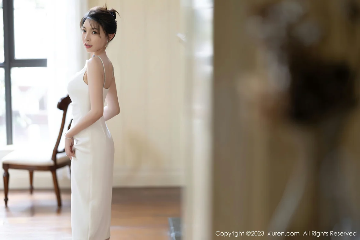 图片[2]-XiuRen 秀人 No.7155 徐莉芝Booty 白色蕾丝性感写真 [91P]-COS写真在线网