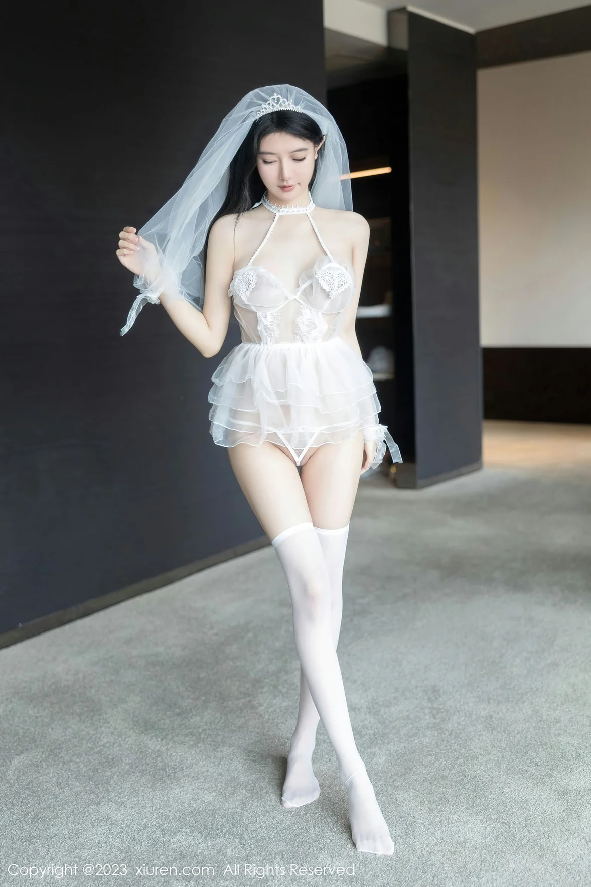图片[4]-XiuRen 秀人 No.7165 幼幼 情趣婚纱服饰性感写真 [90P]-COS写真在线网