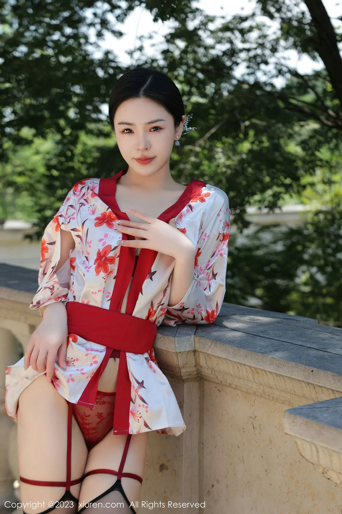图片[4]-XiuRen 秀人 No.7177 米粒子 丝绸睡衣性感写真 [51P]-COS写真在线网