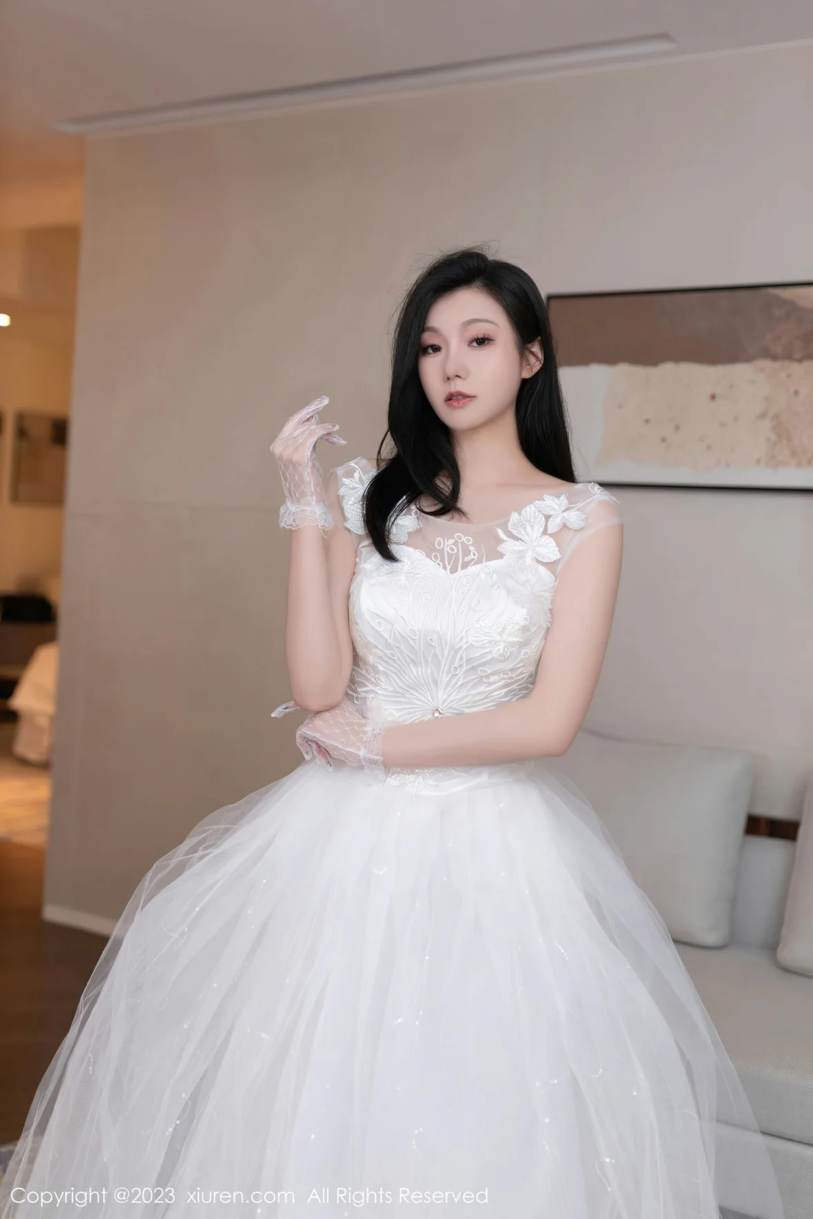 图片[3]-XiuRen 秀人 No.7201 安然anran 白色婚纱性感写真 [80P]-COS写真在线网