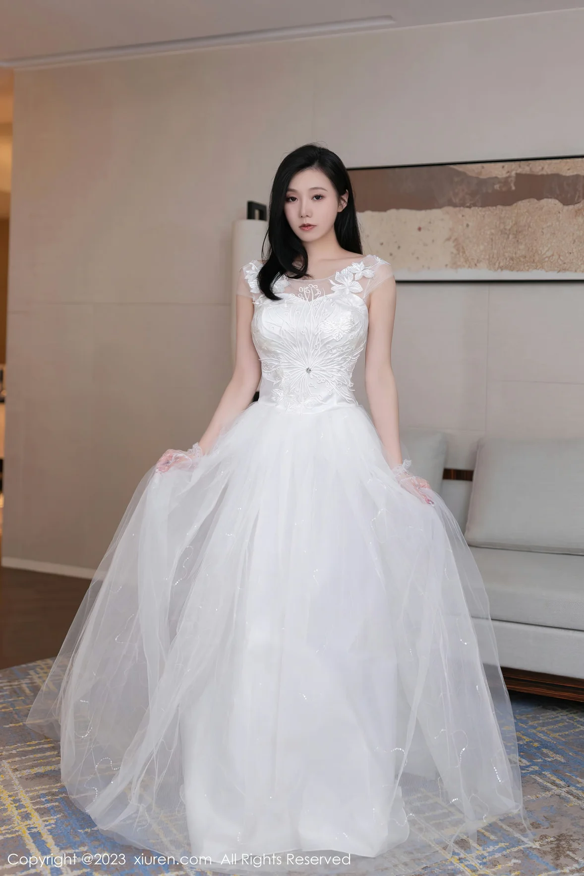 图片[2]-XiuRen 秀人 No.7201 安然anran 白色婚纱性感写真 [80P]-COS写真在线网