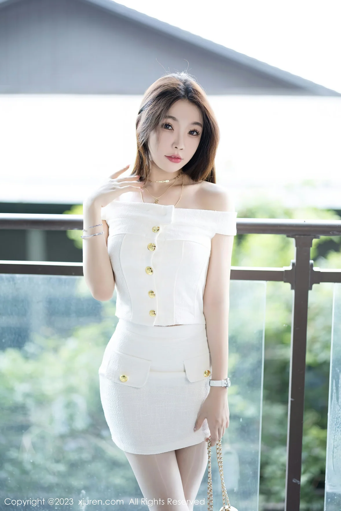 图片[5]-XiuRen 秀人 No.7317 徐莉芝Booty 白色蕾丝内衣安吉旅拍 [85P]-COS写真在线网