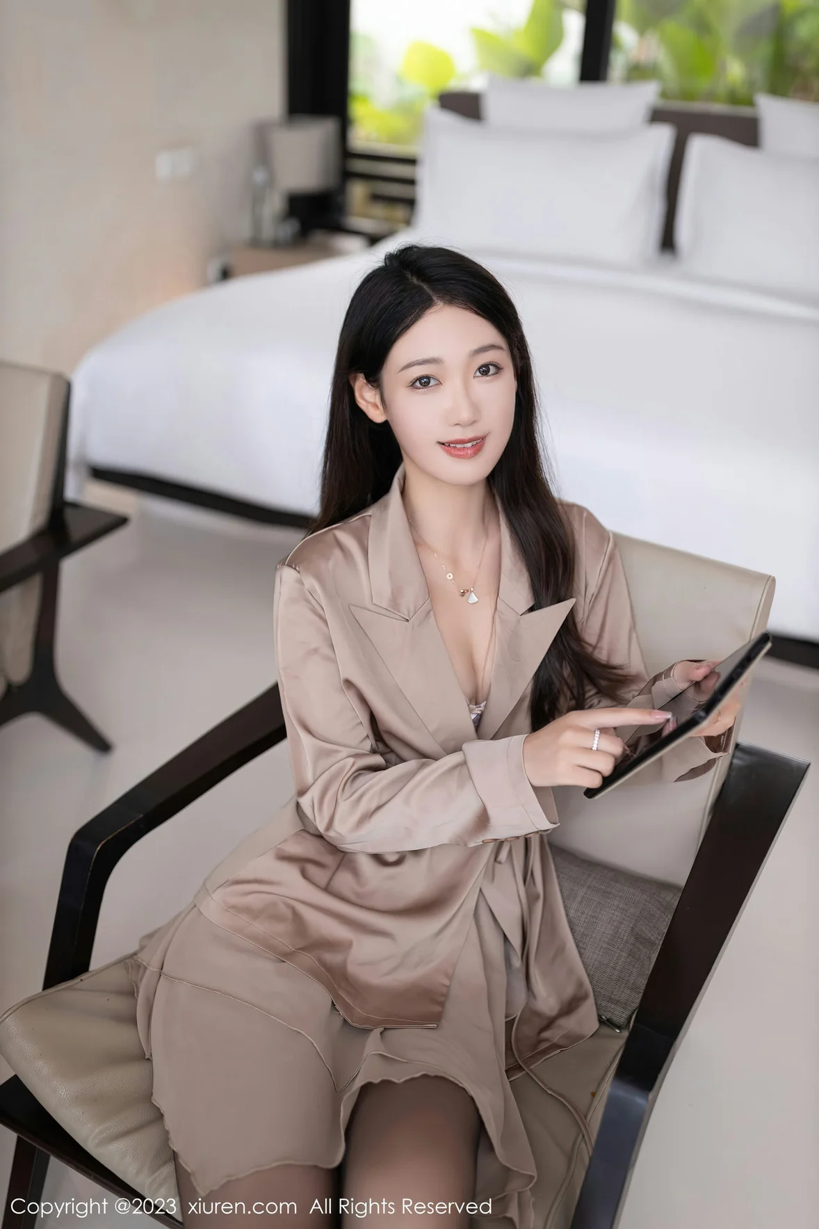 图片[2]-XiuRen 秀人 No.7333 唐安琪 淡紫色内衣巴厘岛旅 [81P]-COS写真在线网
