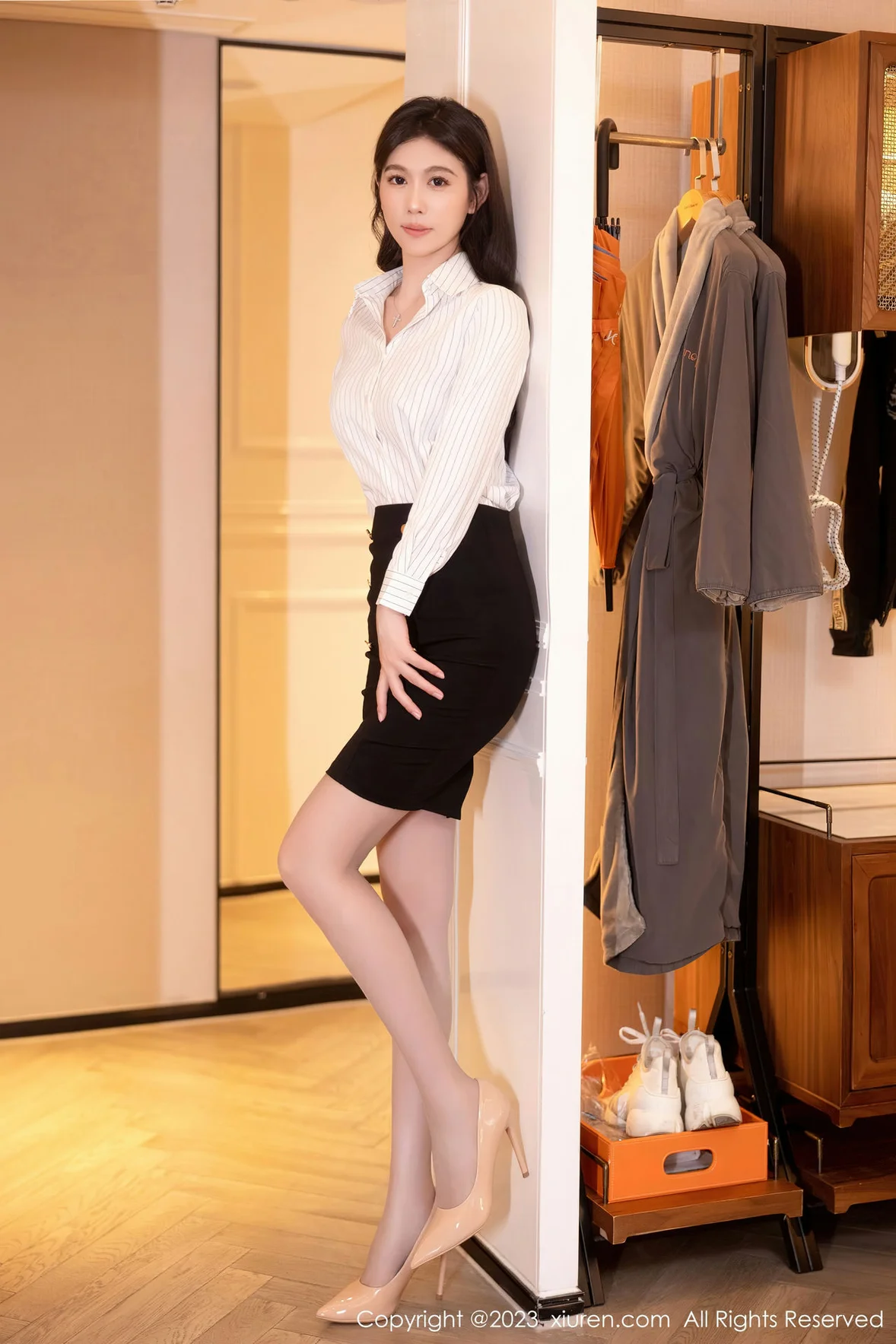 图片[3]-XiuRen 秀人 No.7335 李雅柔182CM 黑色轻透内衣性感写真 [61P]-COS写真在线网