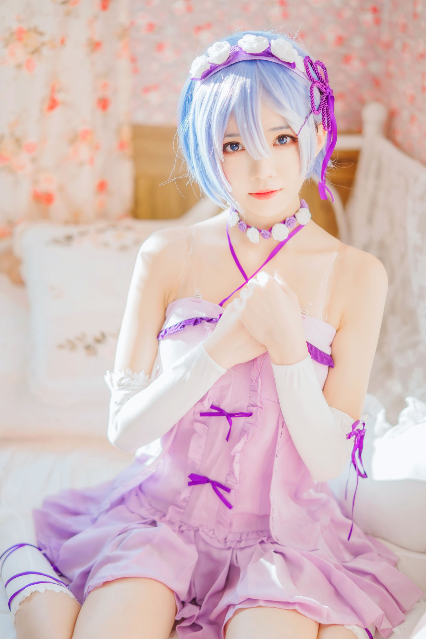 图片[3]-桜桃喵 – 《蕾姆睡裙COS》[25P]-COS写真在线网