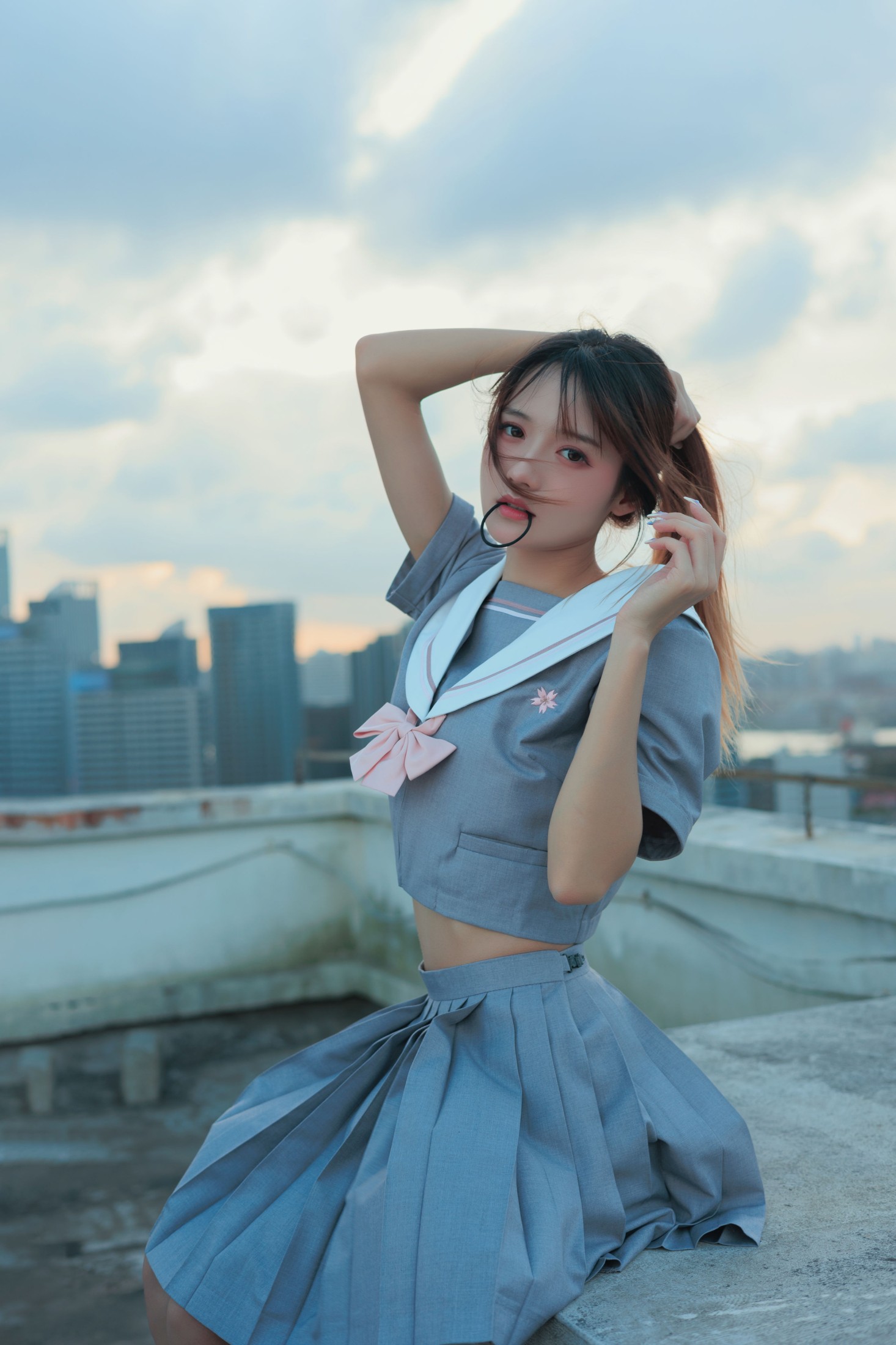 图片[3]-兔子Zzz不吃胡萝卜 – 《天台纸飞机》[28P]-COS写真在线网