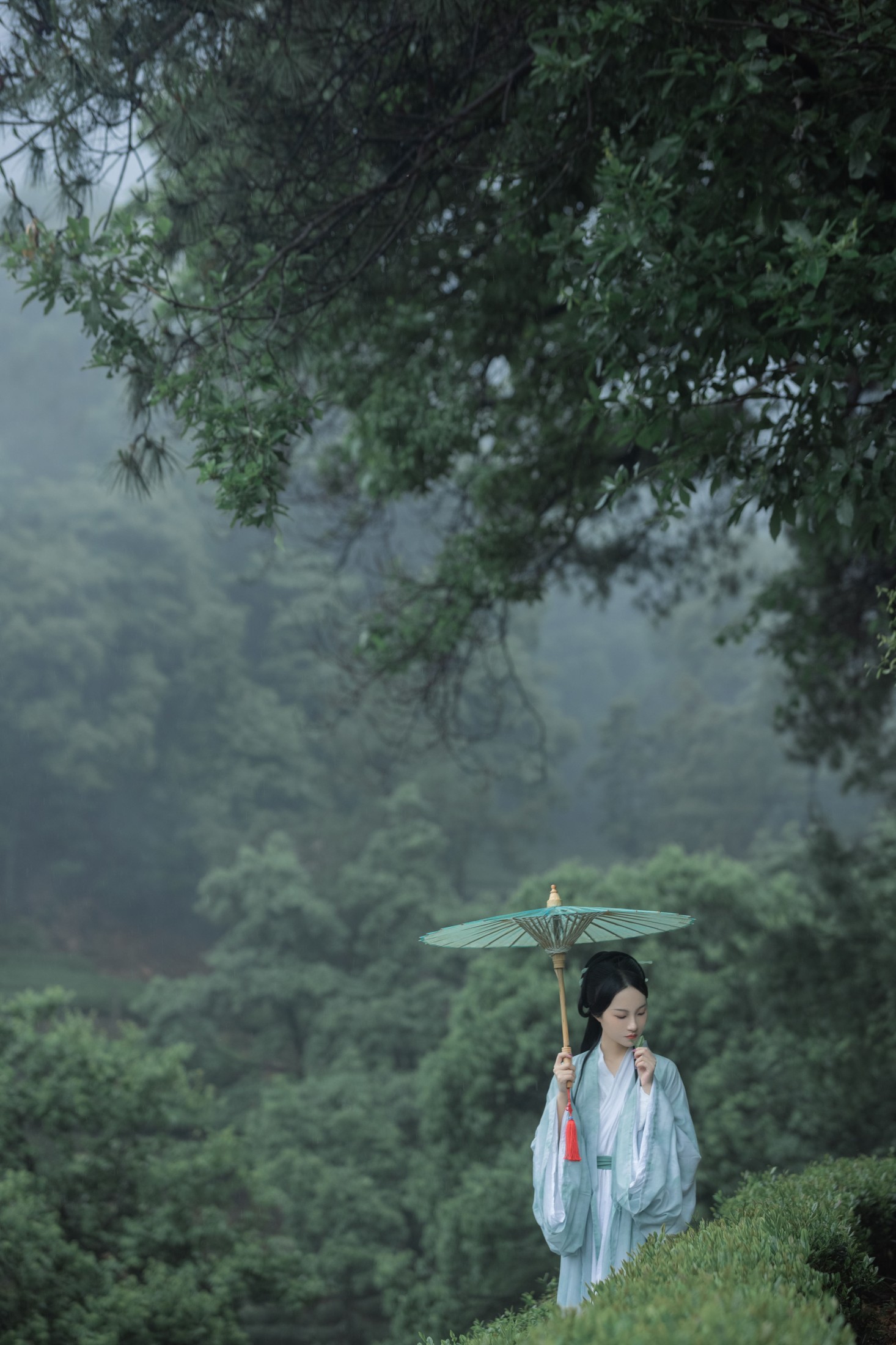 沈云缭 – 《空山新雨》[42P] - 秀人网免费无水印在线套图写真