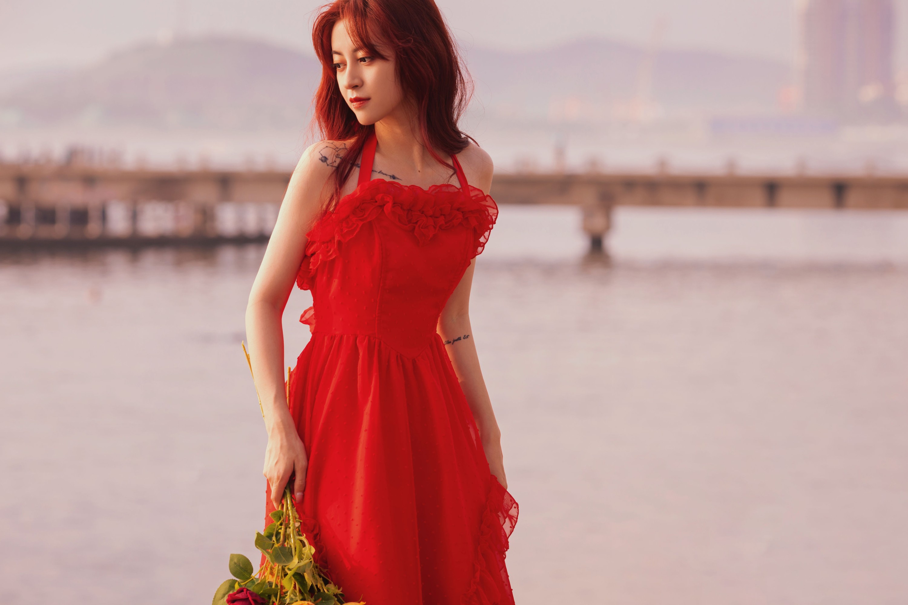 图片[6]-壹萱- – 《海边夕阳和红裙女孩》[33P]-COS写真在线网