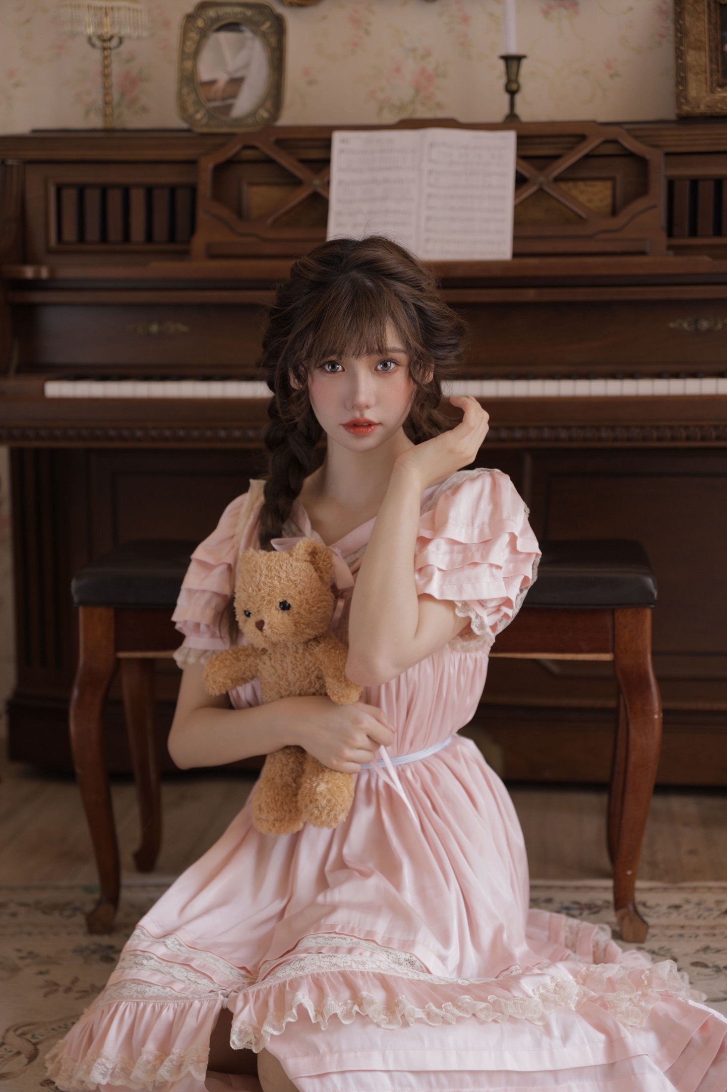 图片[5]-林木婷子 – 《粉色连衣裙》[27P]-COS写真在线网