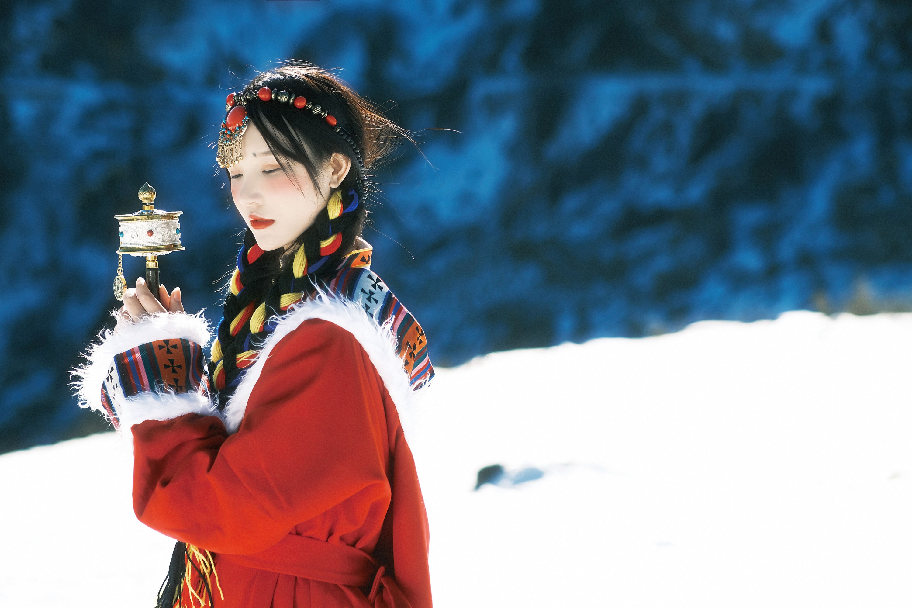图片[4]-小霜 – 《我离不开神山，你带一支格桑花走吧》[22P]-COS写真在线网