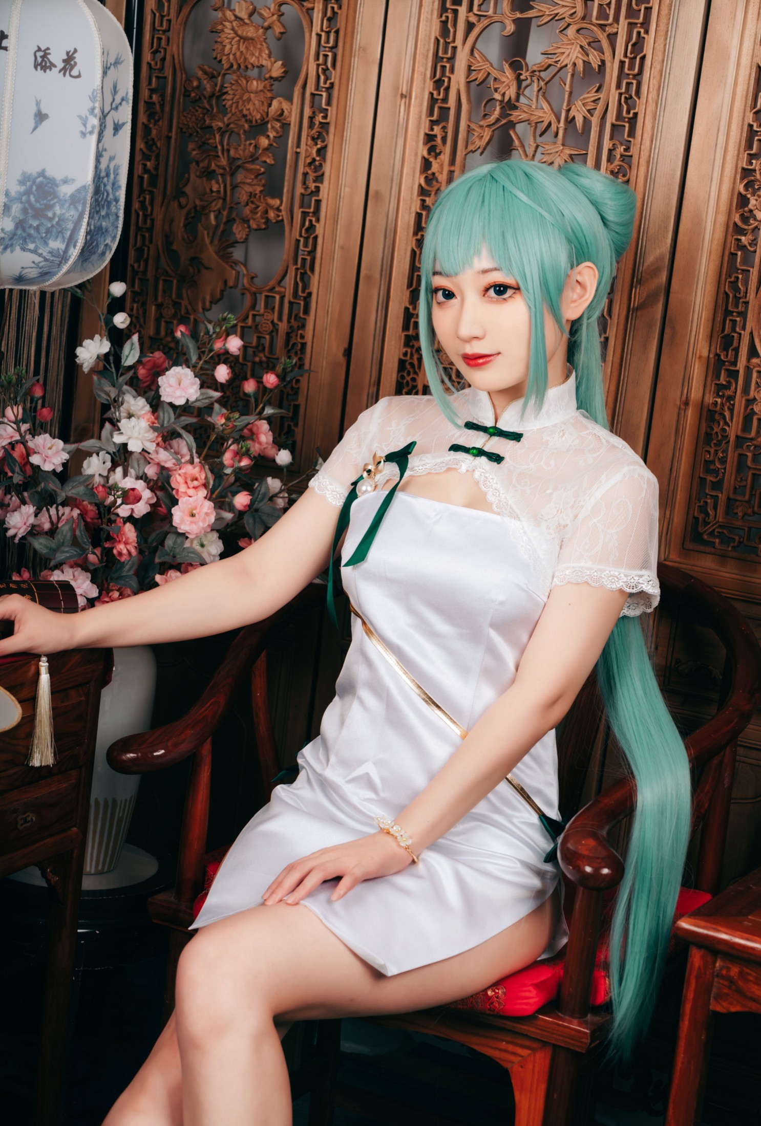 图片[4]-桃墨公子x – 《初音旗袍》[40P]-COS写真在线网