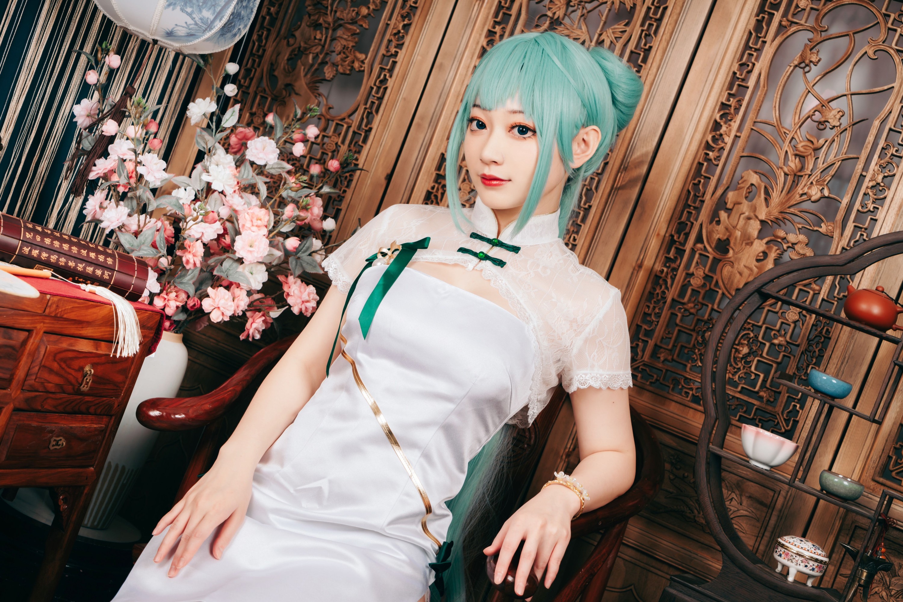 图片[5]-桃墨公子x – 《初音旗袍》[40P]-COS写真在线网