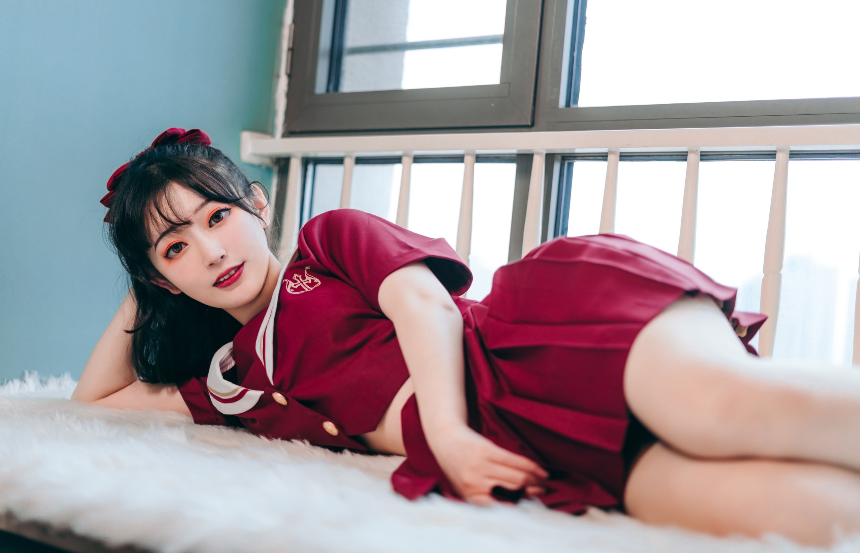 图片[5]-桃墨公子x – 《红色JK》[23P]-COS写真在线网