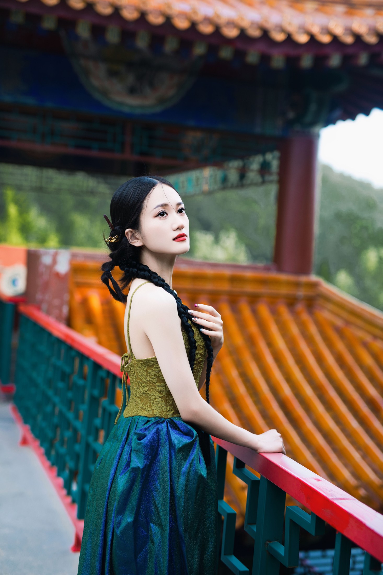 图片[3]-文文 – 《新中式礼服游园》[23P]-COS写真在线网
