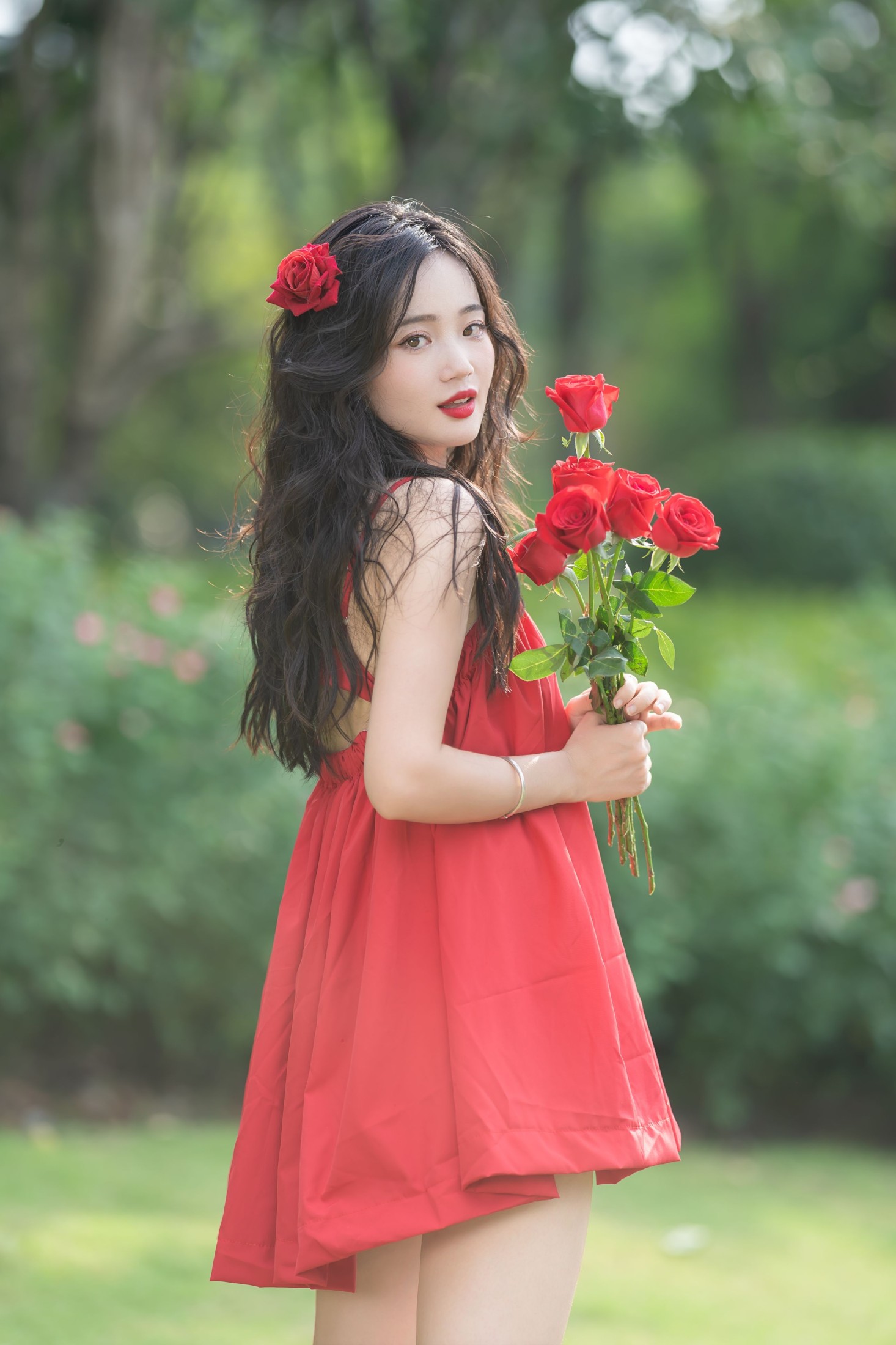 图片[6]-小欧O – 《红裙少女》[25P]-COS写真在线网