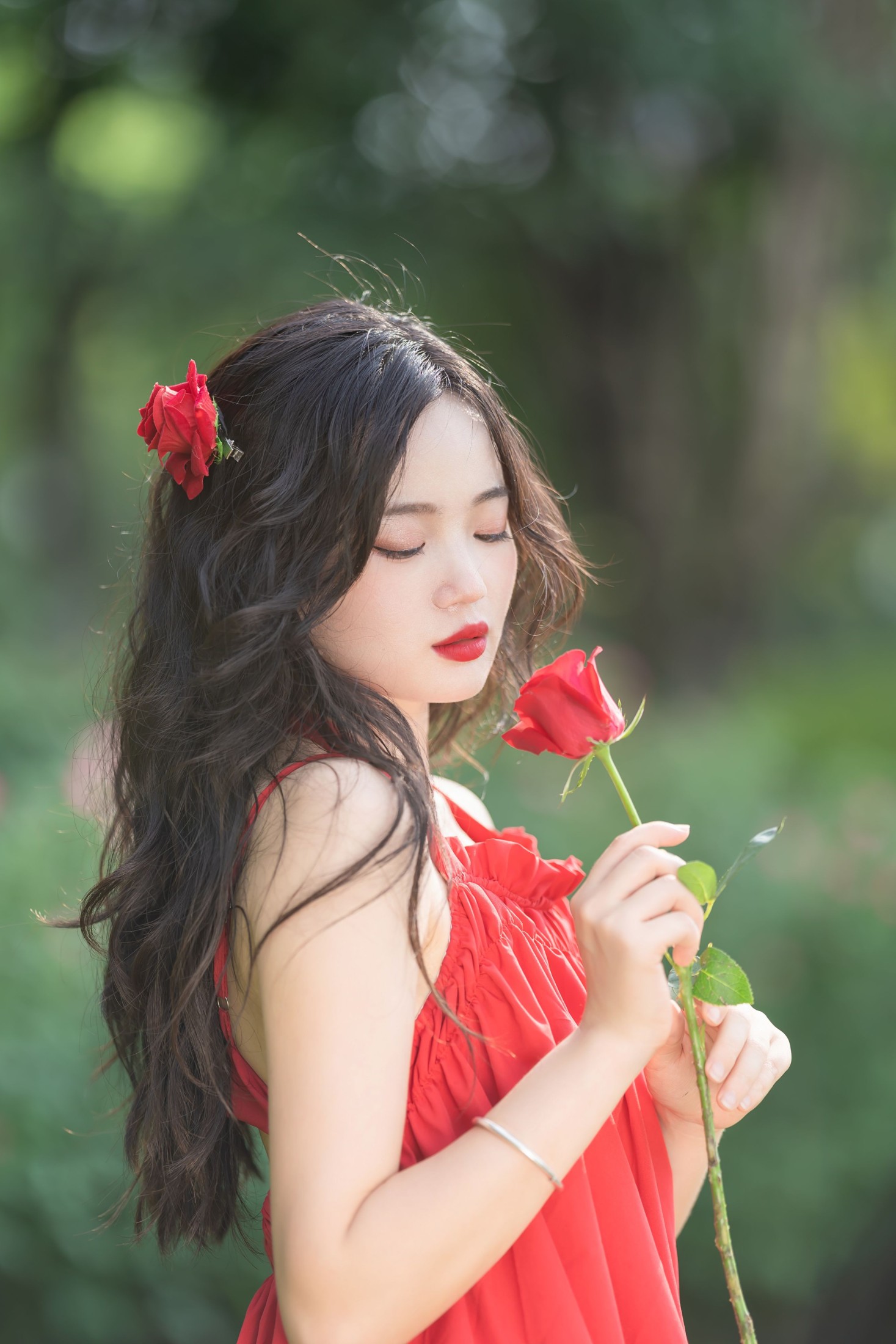 图片[5]-小欧O – 《红裙少女》[25P]-COS写真在线网