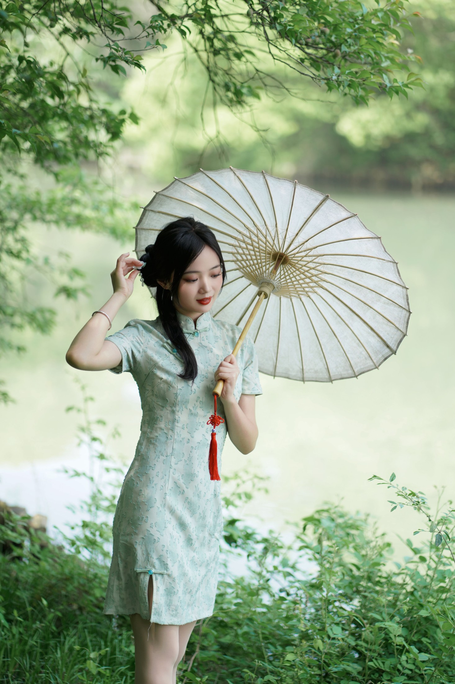 小欧O – 《盛夏中的一抹天青色》[23P] - 秀人网免费无水印在线套图写真