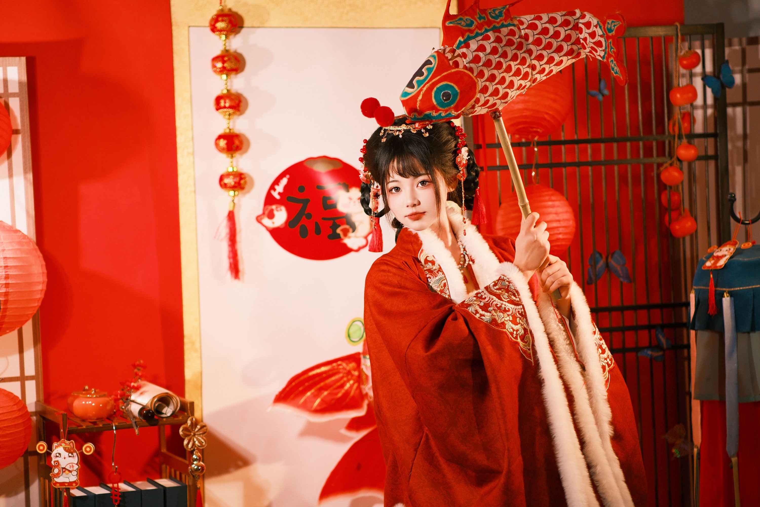 图片[3]-魚小鯉lili – 《送福少女》[27P]-COS写真在线网