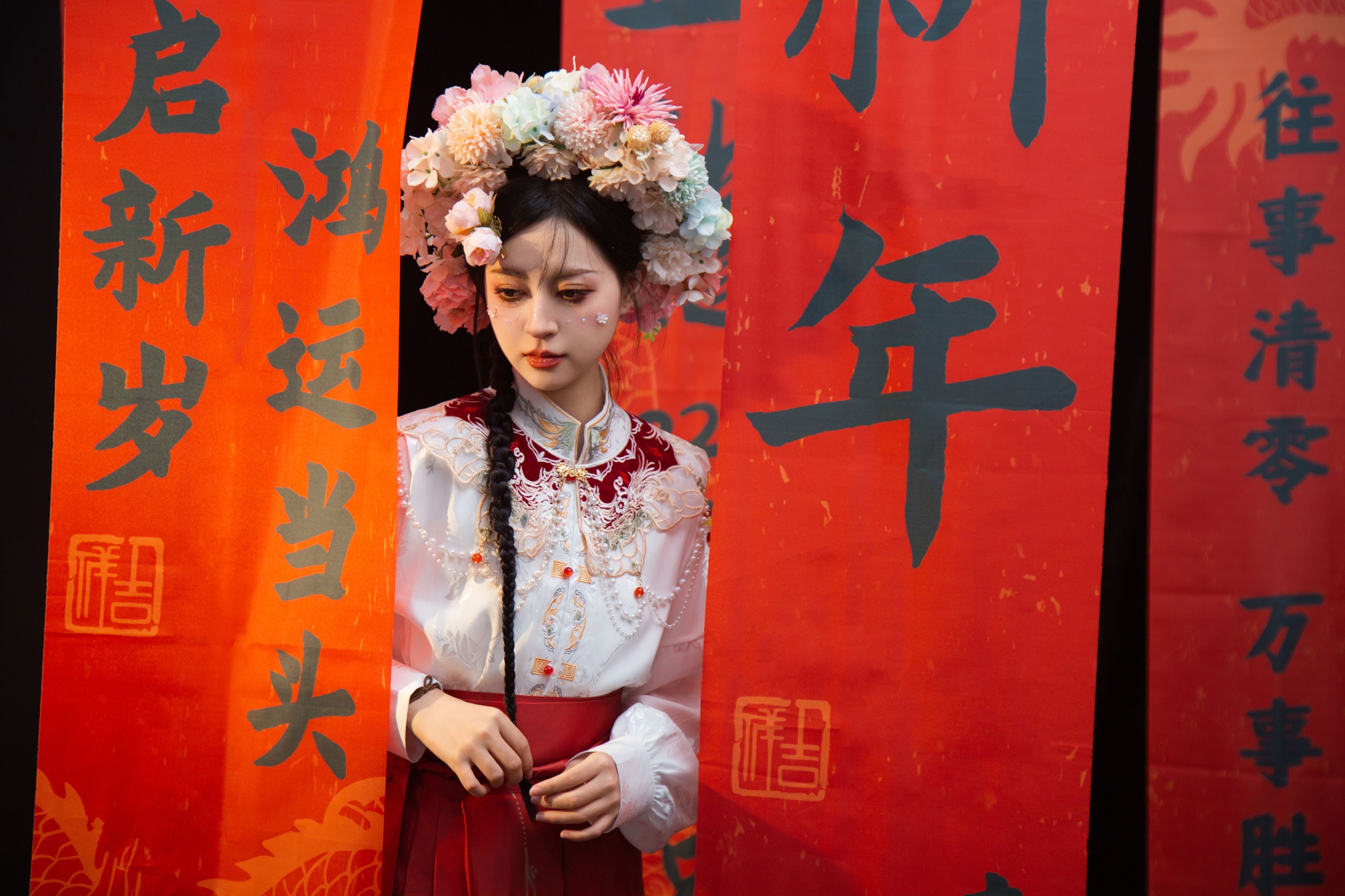 图片[5]-壹萱- – 《簪花马面裙》[28P]-COS写真在线网
